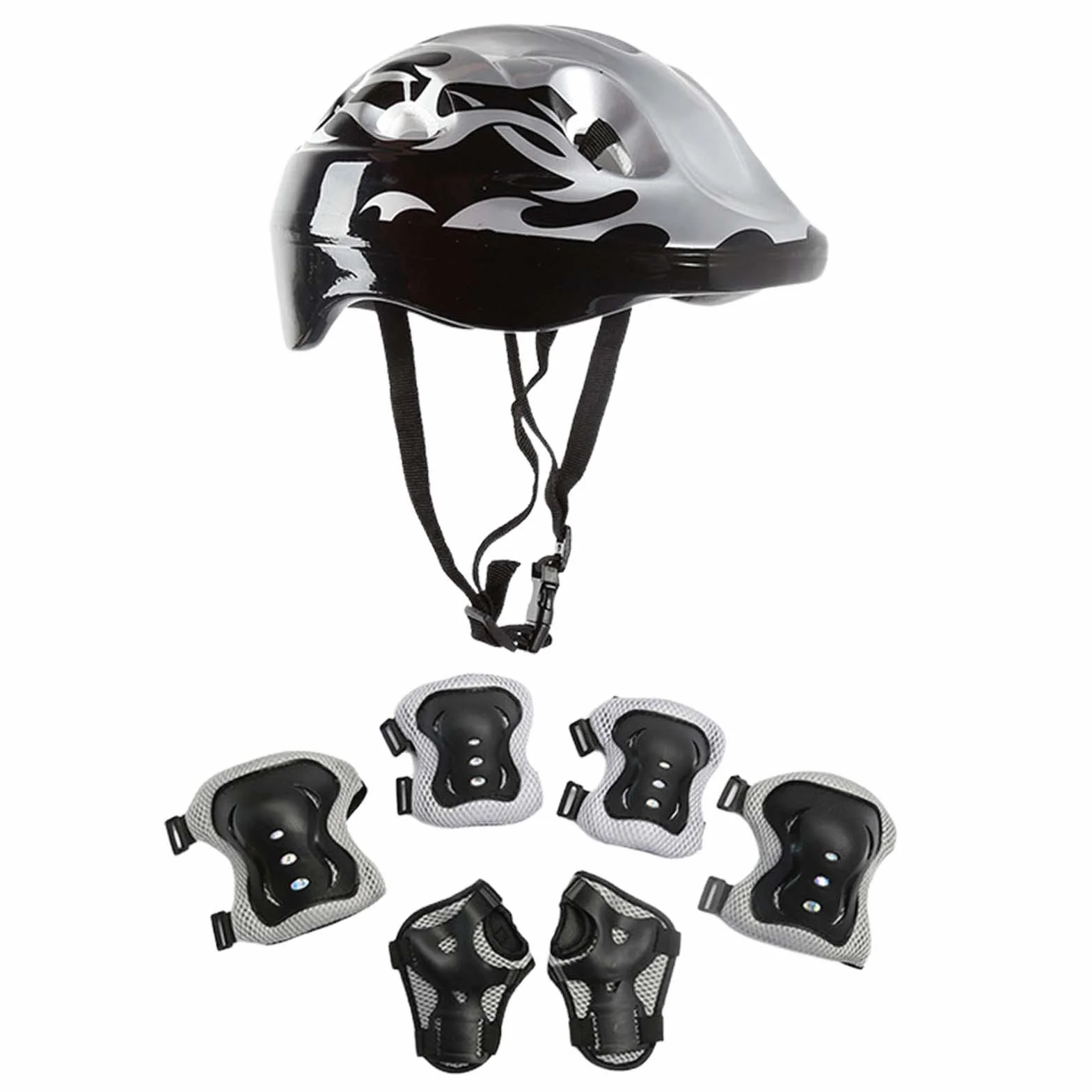 Kit De Protection Roller Enfant - Casque Ajustable Coudières Genouillère Protège-Poignets Ensemble De Protection Enfant, Idéal pour Le Skateboard, Le Vélo, Le Patinage, Le Cyclisme.