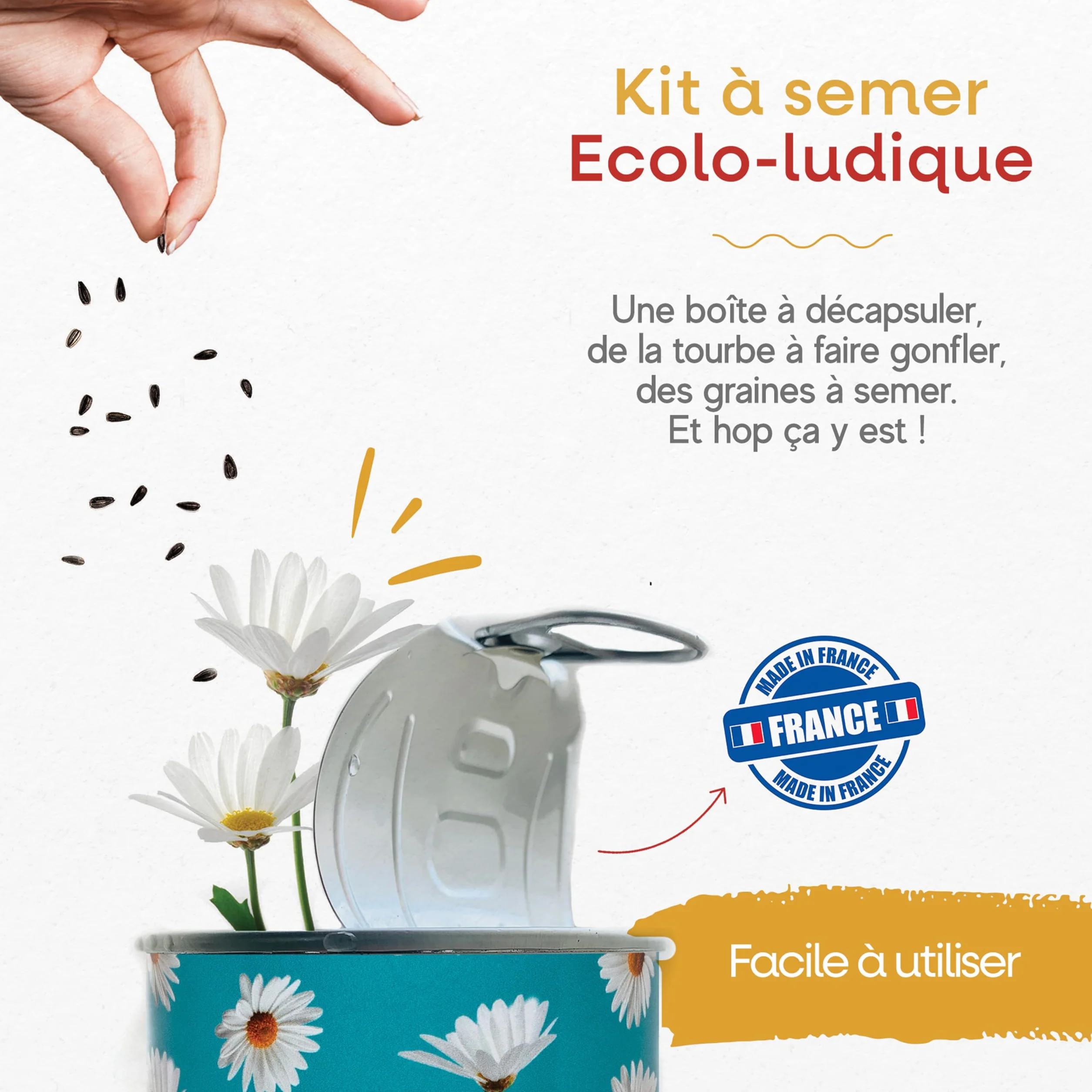 Mauvaises Graines Kit de Graines de Fleurs à Semer Cadeau Original Fabriqué en France