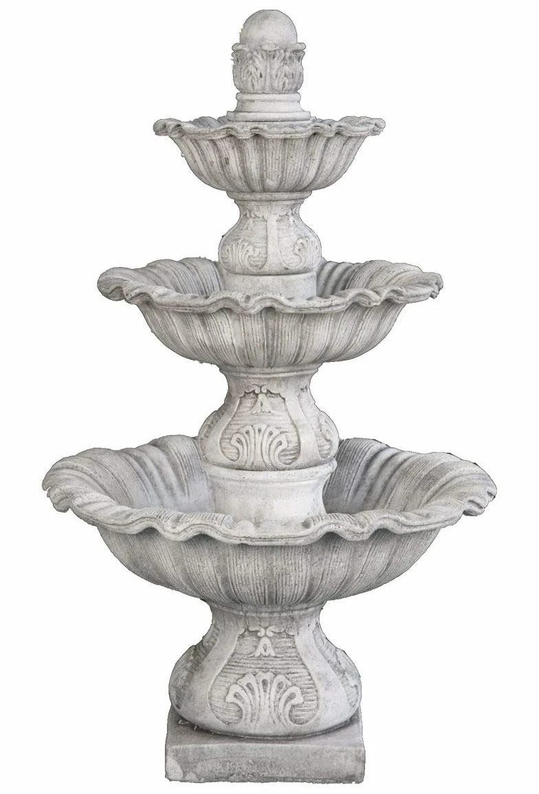 Fontaine Centrale Classique Béton Pierre Modèle Turia 80x127cm Fontaine Jardin Décorative Romaine Pompe à Eau Incluse