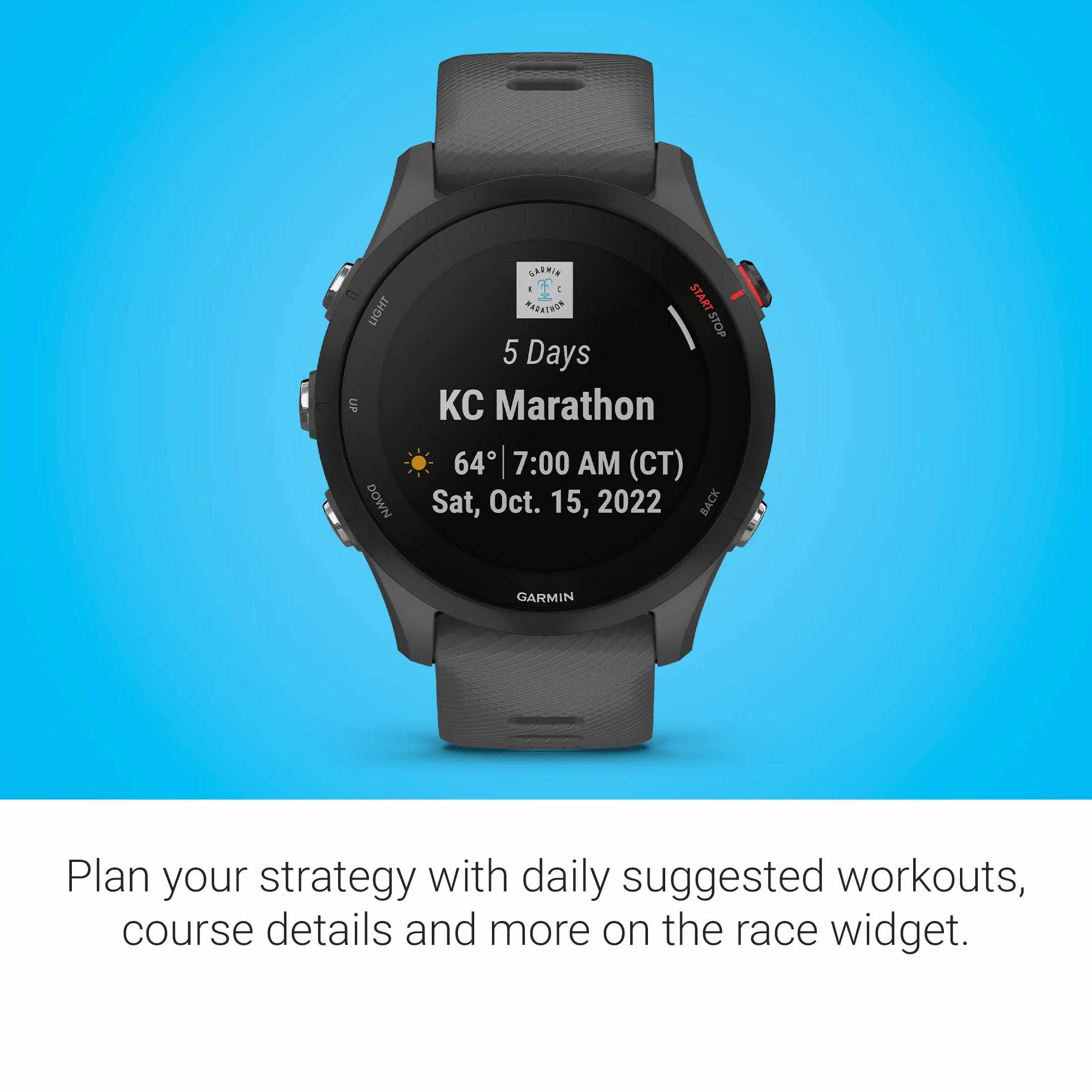 Garmin Forerunner 255 Montre intelligente GPS course à pied 46 mm gris ardoise