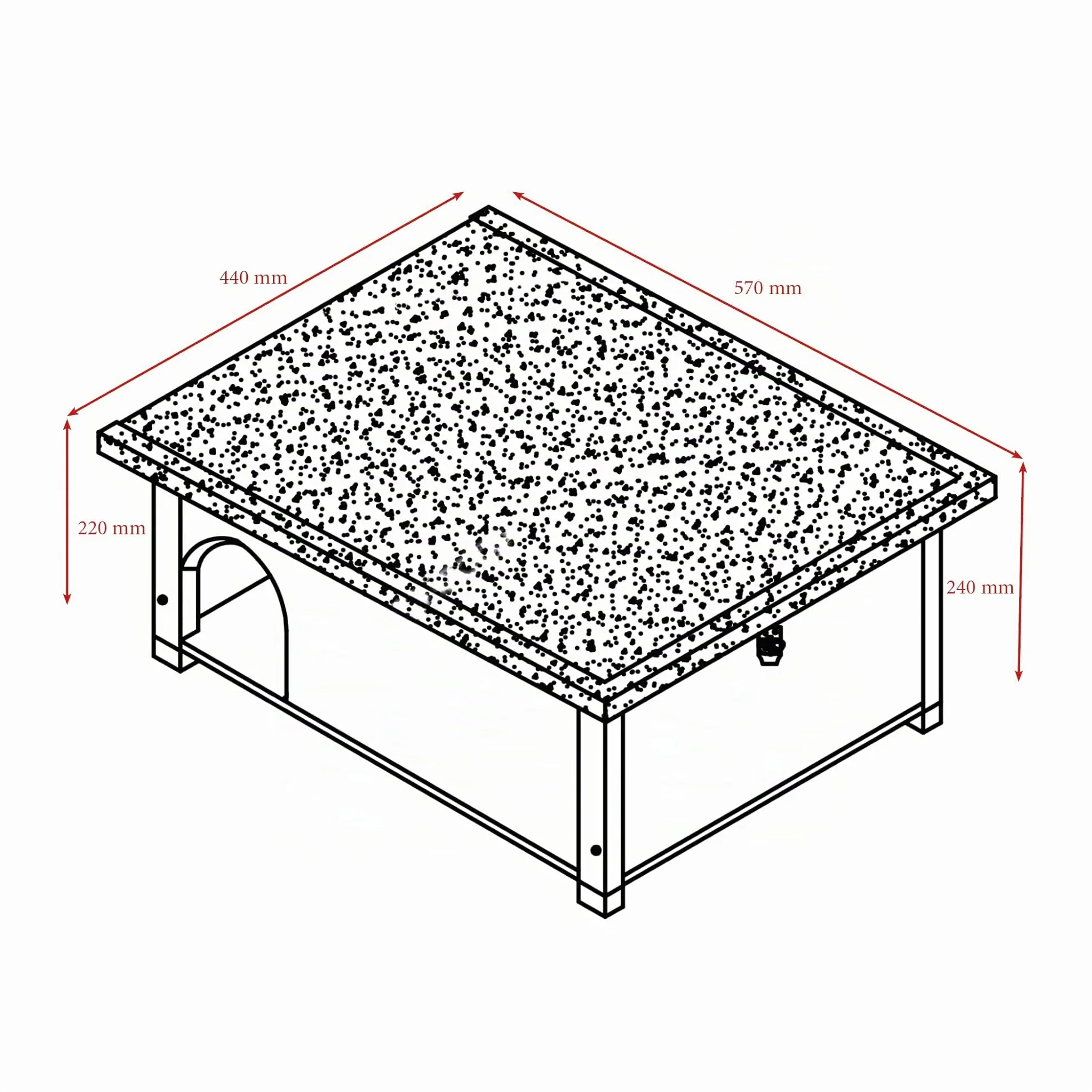 FeelGoodUK Maison hérisson abri hibernation extérieur résistant prédateurs toit feutre plancher bois gris sauge