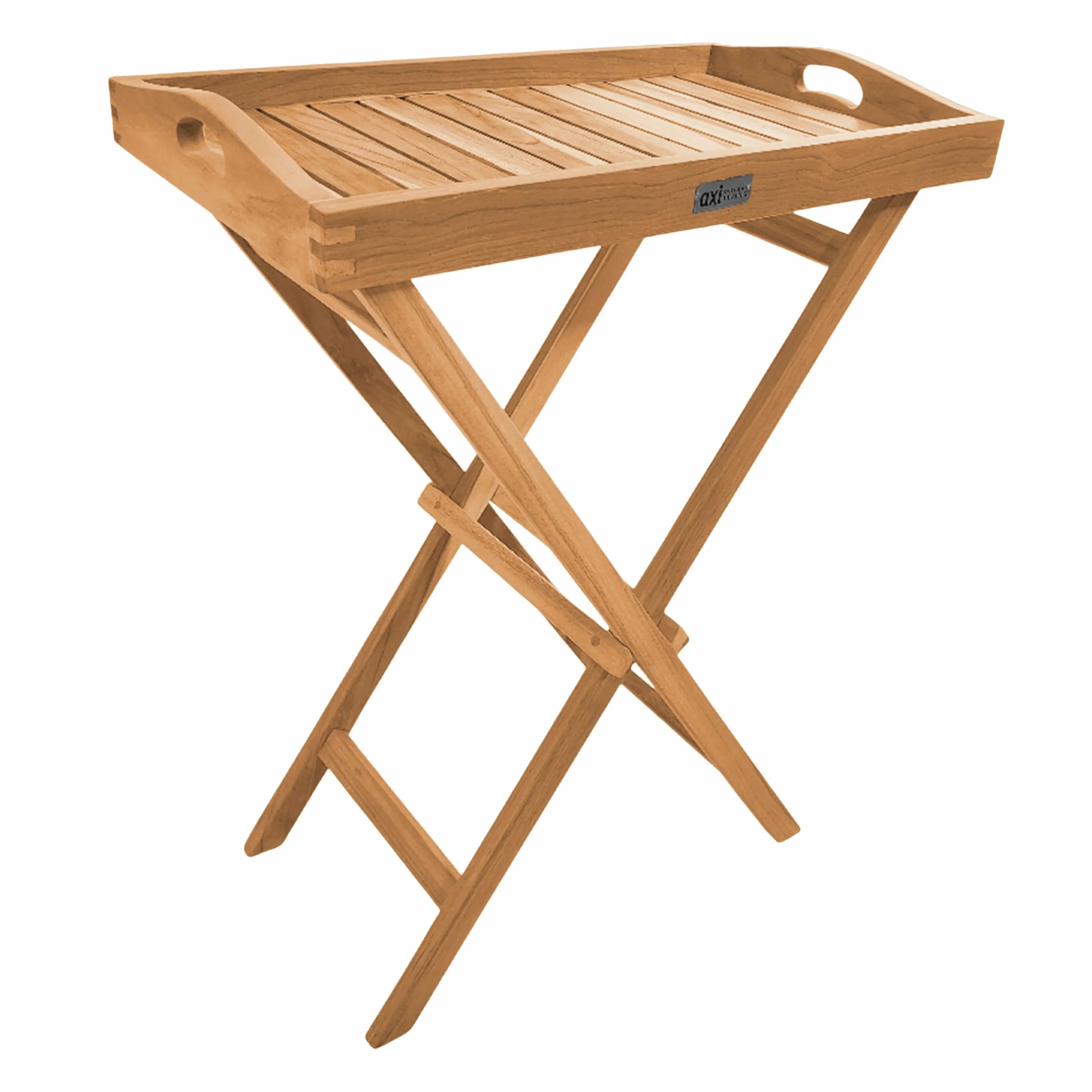 AXI Lora Chariot de Service Teck Plateau Amovible 93x62x84 cm