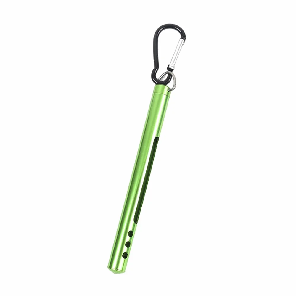 Thermomètre de pêche à la mouche métal flux lac eau de mer avec mousqueton extérieur eau douce eau salée outils de bord de mer vert, Vert