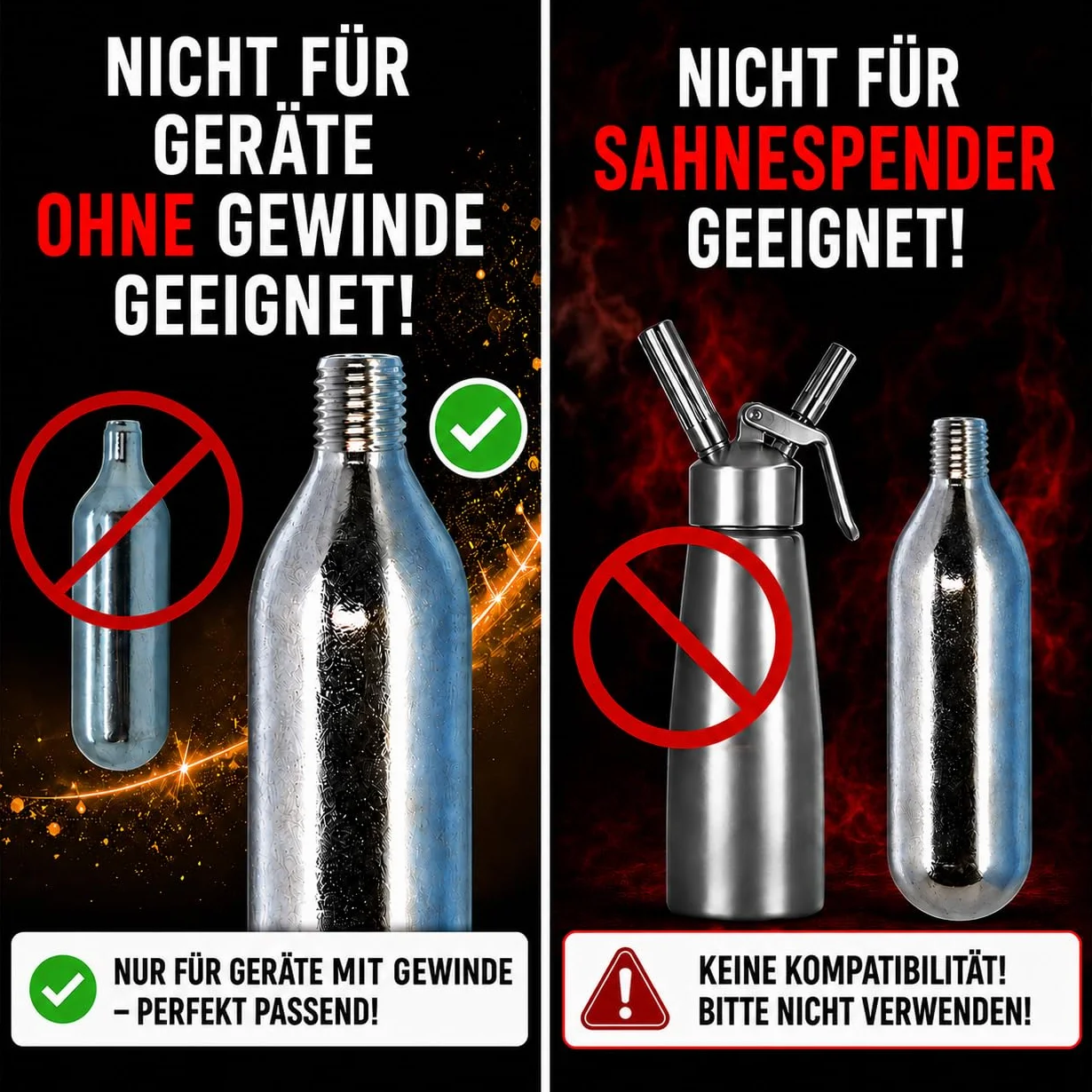 NEMT Lot de 10 Capsules de bière CO2 16 g pour Systèmes de Tireuse à Bière Compatible avec Pompes à Cartouche CO2