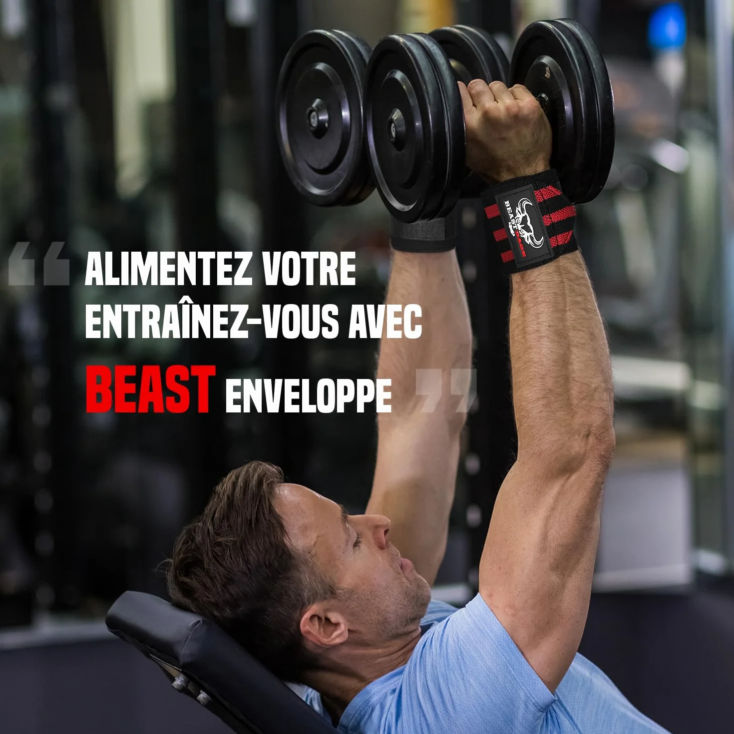 Beast Rage Gym Sangles d'haltérophilie pour fitness Sangle de support de poignet rembourrée en néoprène pour musculation, entraînement, sangle de traction, accessoires de fitness pour hommes et femmes