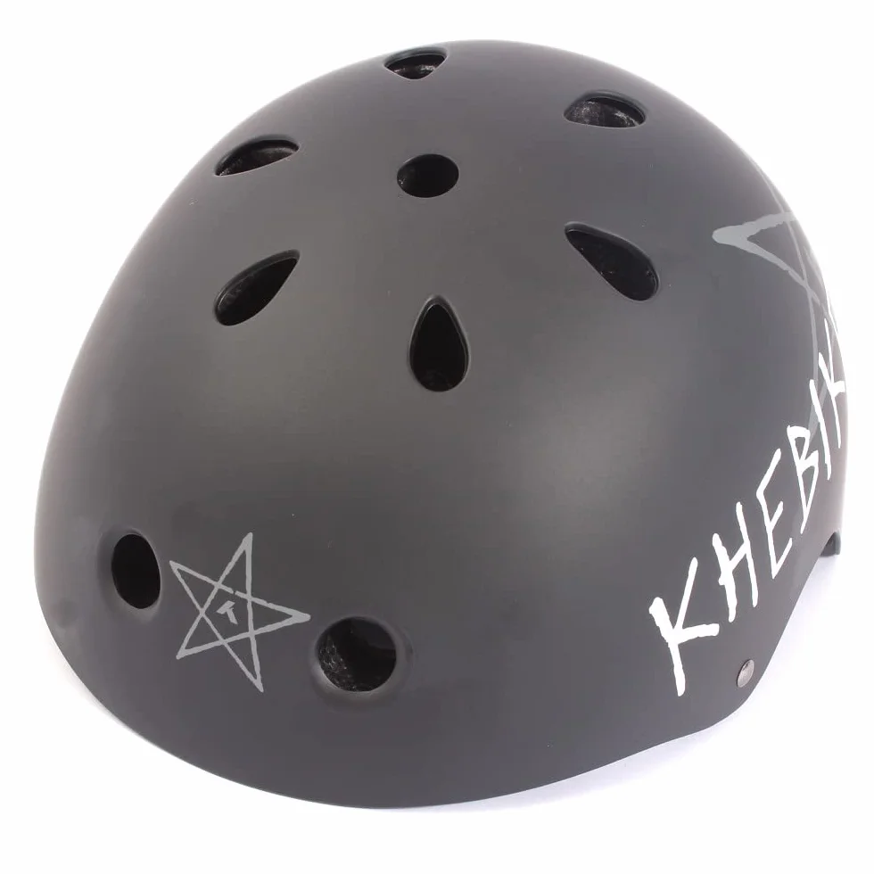 KHE Pro BMX Freestyle Casque Enfants Skate Scooter Mat Noir Taille S 48-54cm