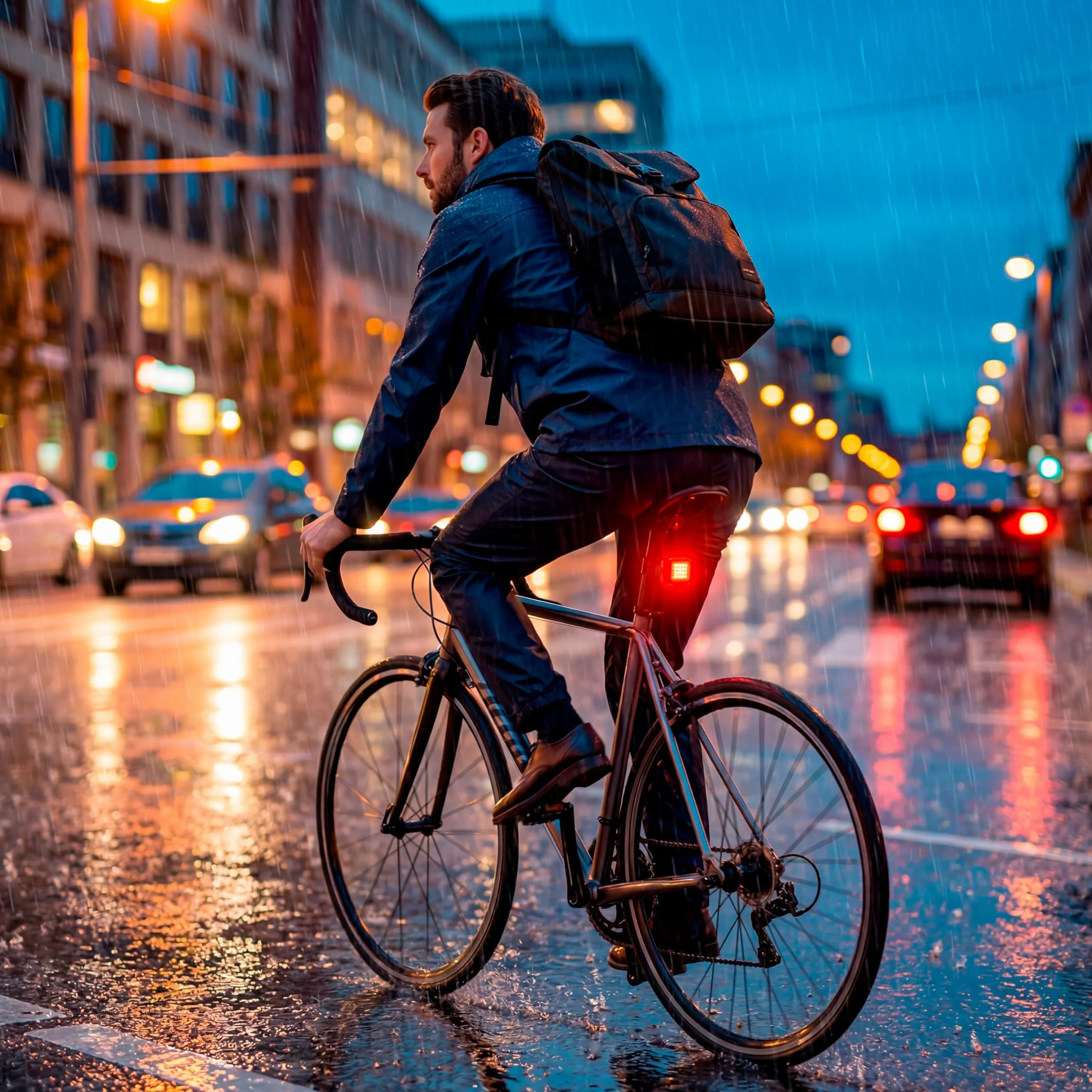Feu Arrière Vélo LED Clignotant 60 Lumens - Fixation Ultra-Solide Anti-Vibration - IPX6 Étanche - USB-C Rechargeable - Allumage Automatique - Système Compatible Garmin - Vonkra T60