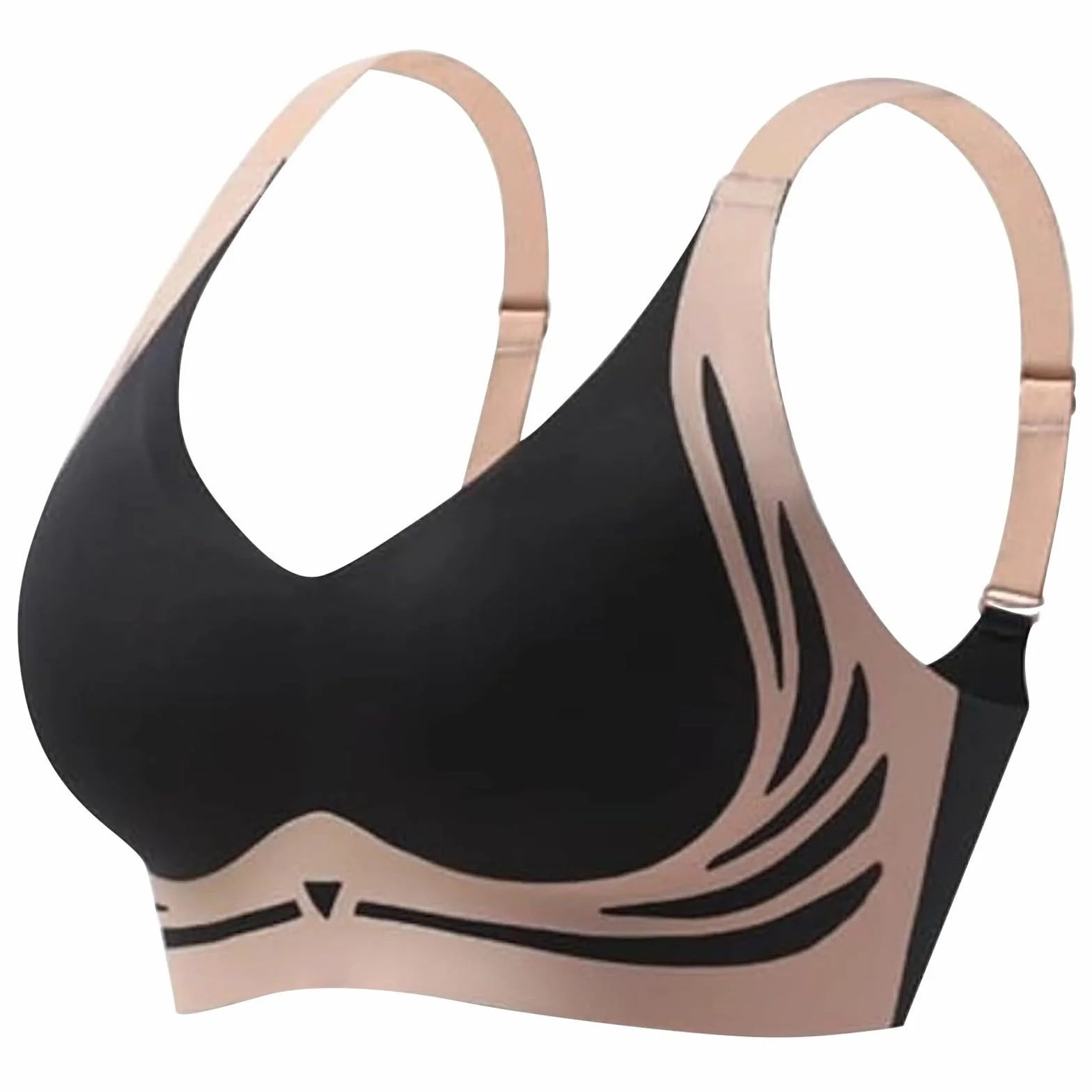 Soutien-Gorge Rassembler sans Fil Doux Confortable Femmes Lingerie Sport Blanc