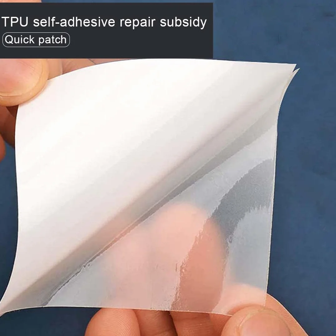 Kit de réparation spa gonflable TPU transparent 10 pièces étanche auto-adhésif