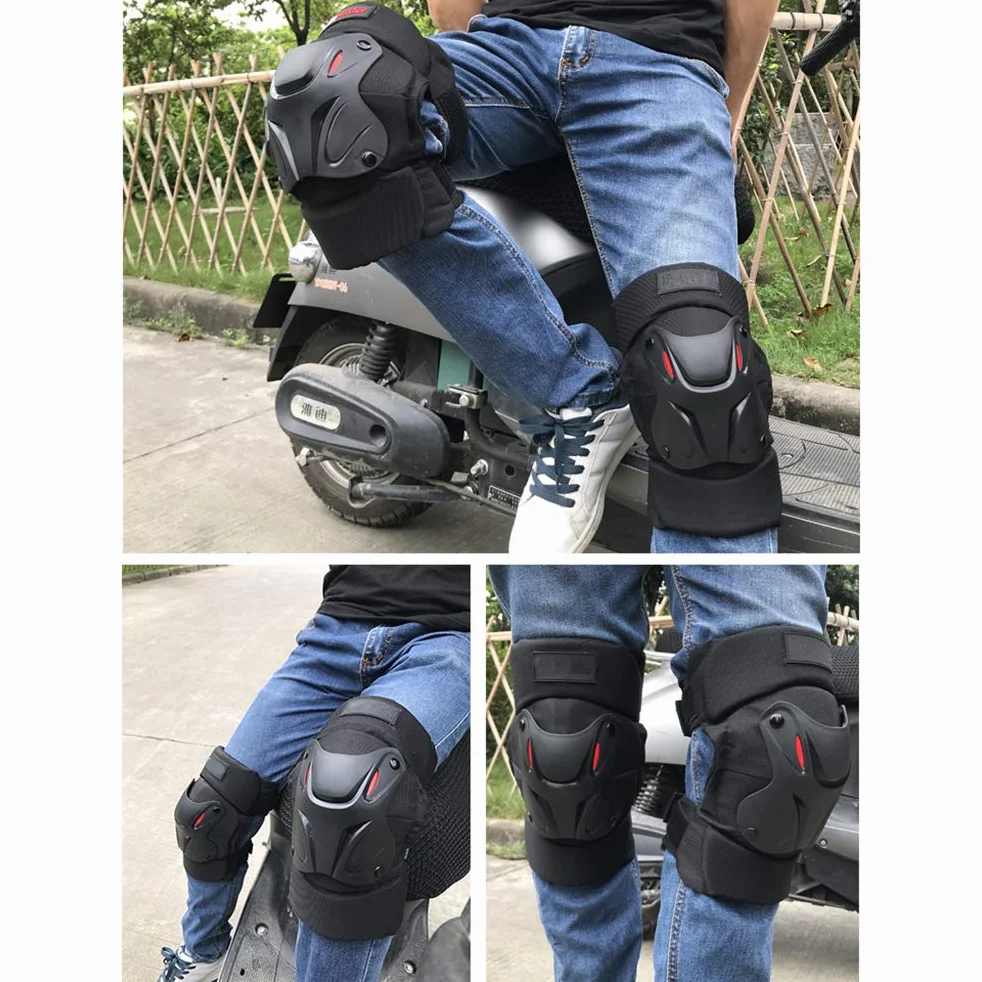 Protection des Genoux, 1 Paire de Genouillères Réglables et Ergonomiques pour Moto, Vélo, Planche à roulettes
