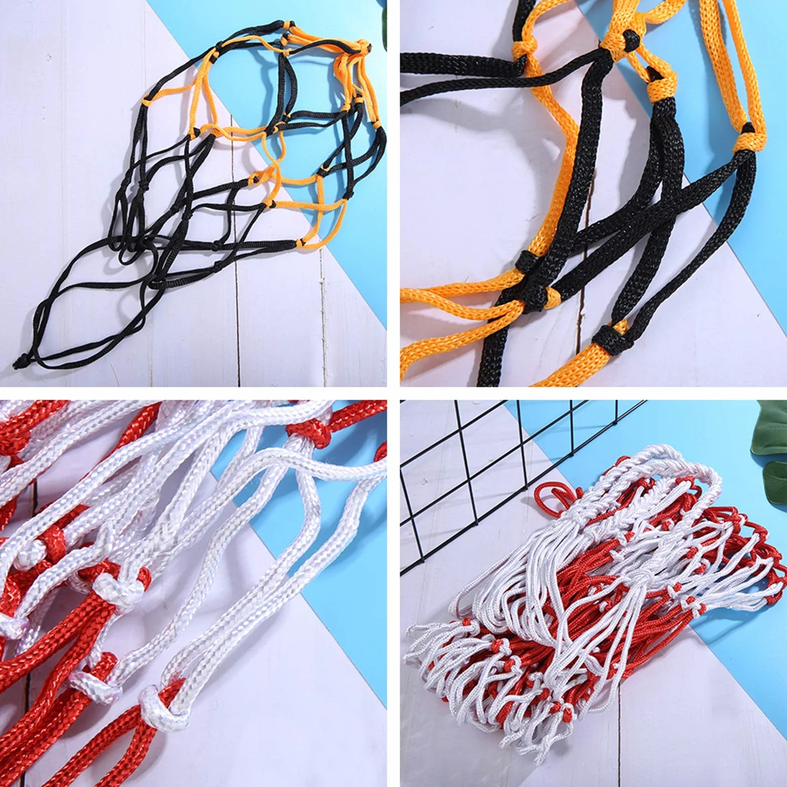 2Pcs Sac Filet de Ballon,Sac de Balles Filet,Polyester Pliant Rangement Durable Réutilisable Multifonction pour Le Football,Basketball,Rugby Ball,Volley-Ball,Handball,Le Tennis.