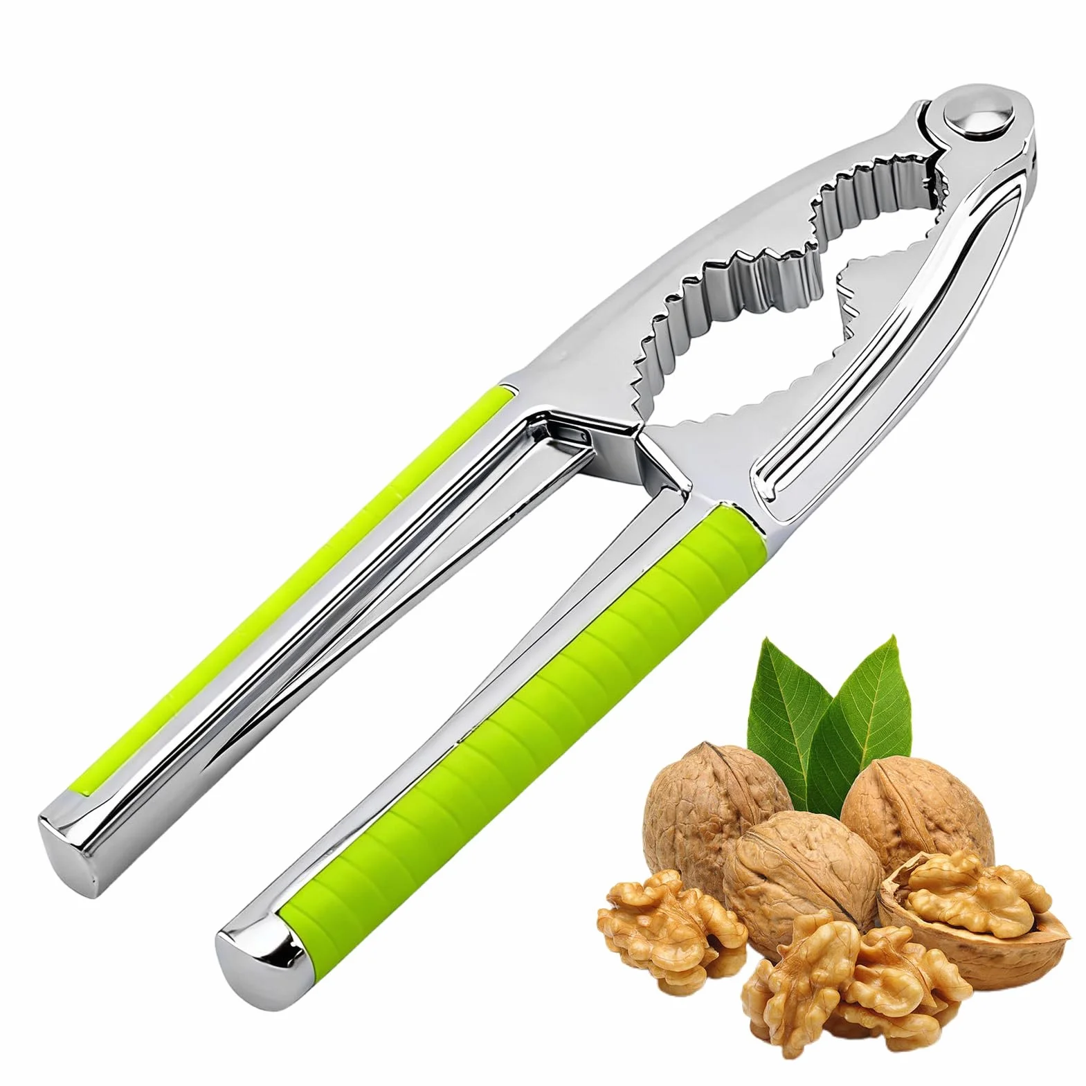 Casse-Noix en Alliage de Zinc avec Poignée Antidérapante pour Noix de Pécan, Grenoble, Amandes, Noisettes, Pistaches