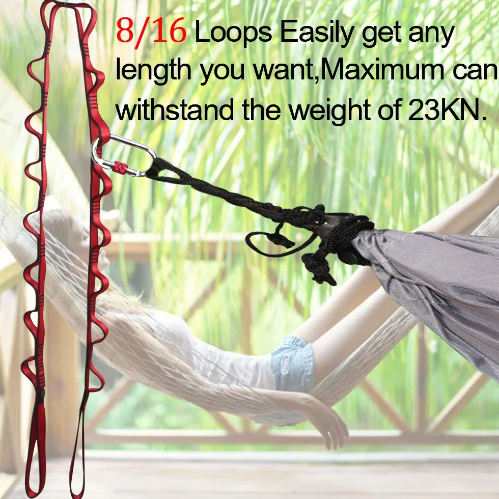 KIKIGOAL 2pcs Daisy Chains Forte D’escalade de Sangle Réglable Corde D’escalade Forte Daisy Chains Nylon Multi-fonction Yoga Strap 2 Article Daisy de Corde (Rouge, 180cm)