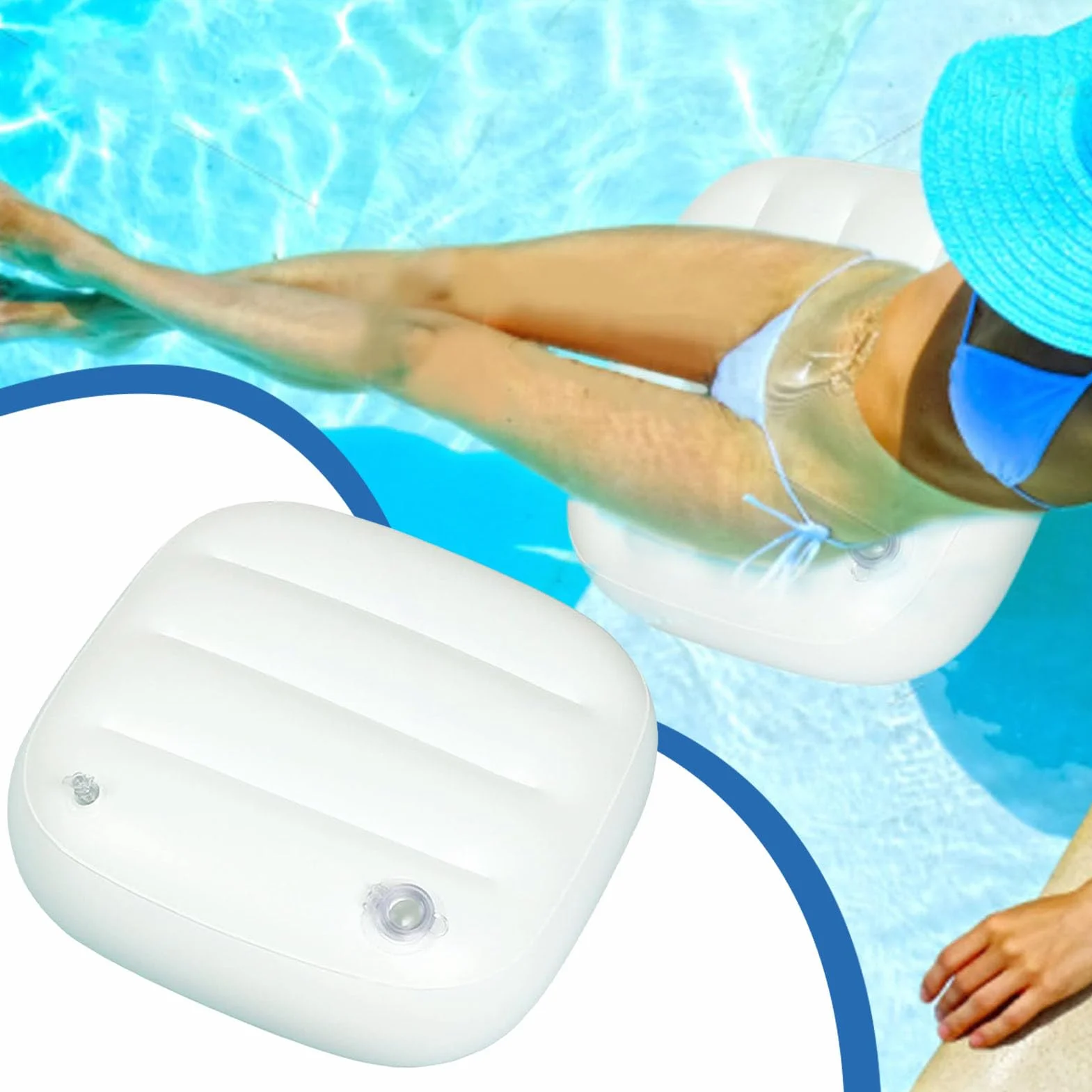 Siege Rehausseur De Spa Coussin De Siège Lesté Gonflable pour Baignoire À Remous Intérieur Extérieur