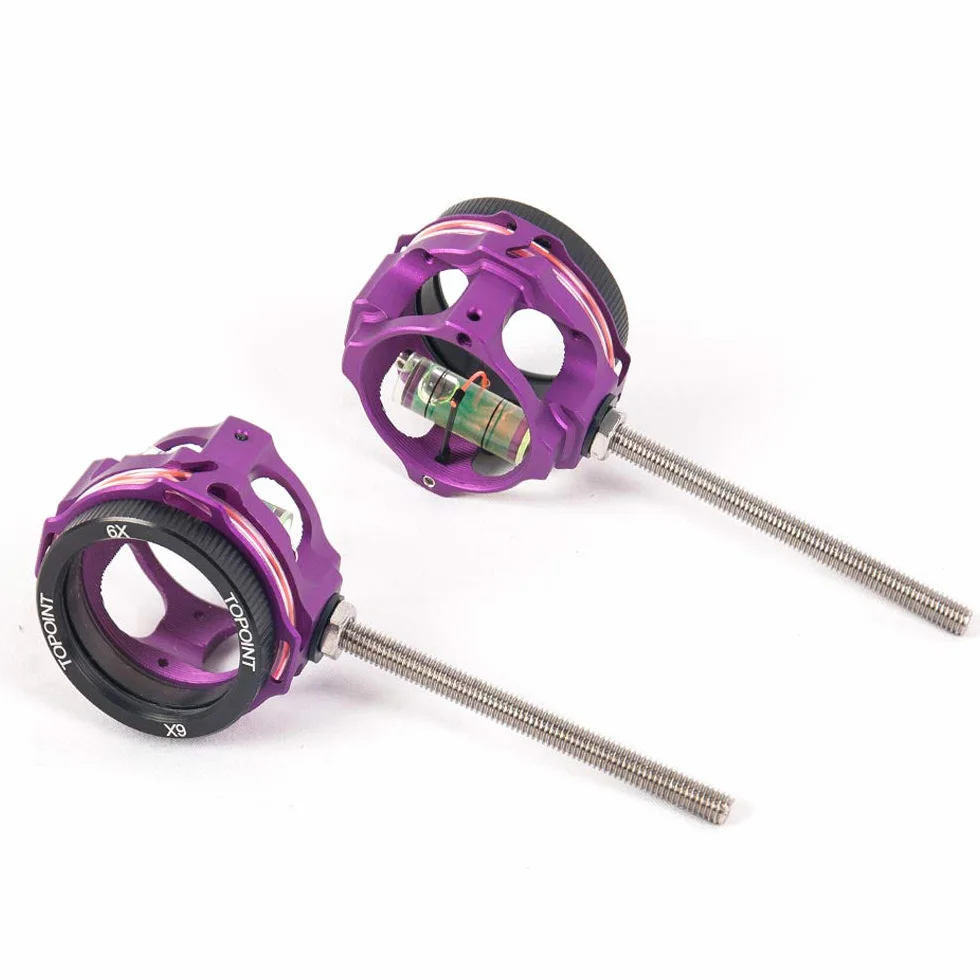 SHARROW Tir à l'arc Composé Arc Visière Scope Bow Sight Pin Viseur à Arc Composé Portée 2X 4X 6X 8X Lentille pour Arc et Flèches