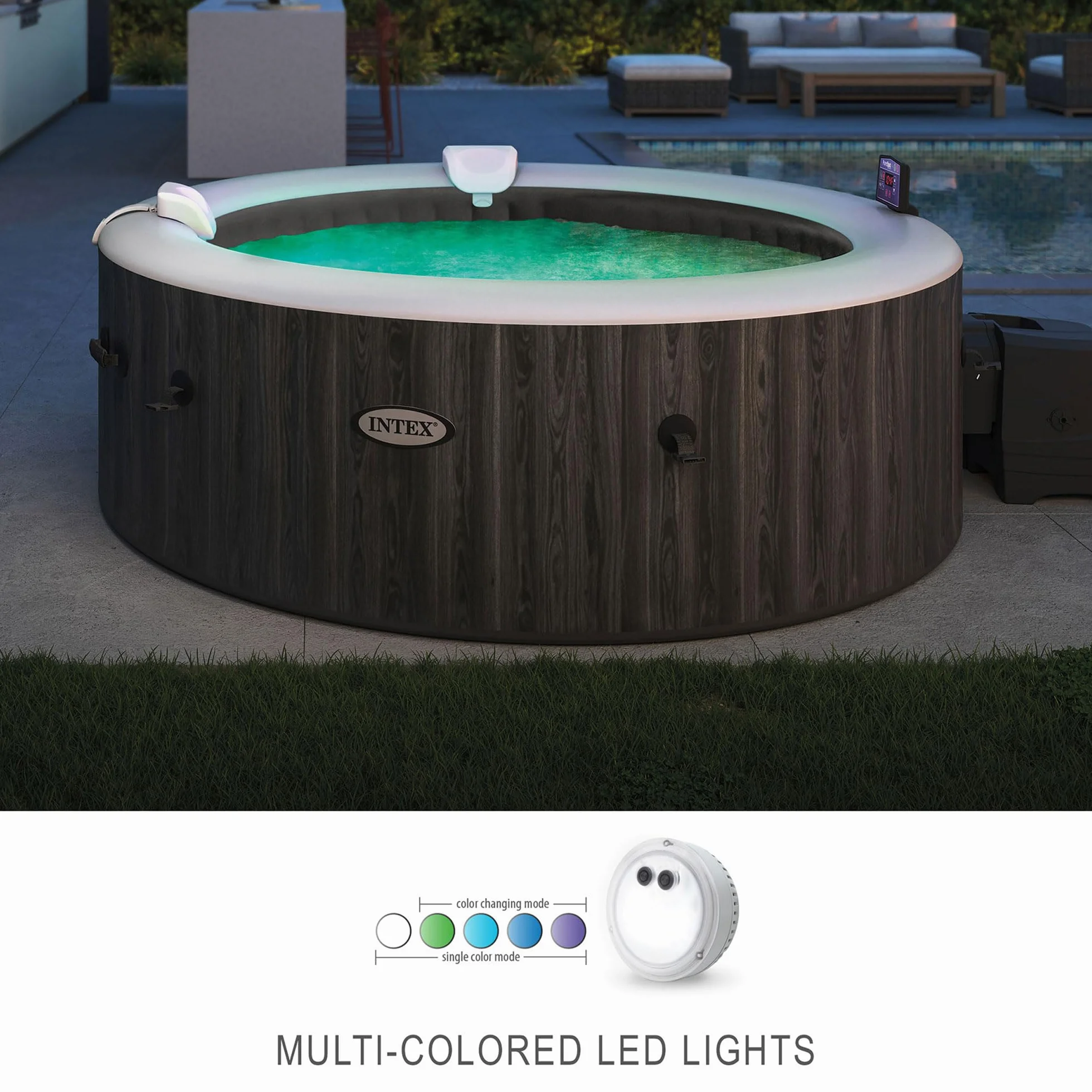 Intex PureSpa Batterie Multicolore LED Lumière pour Bubble Spa Hot Tub