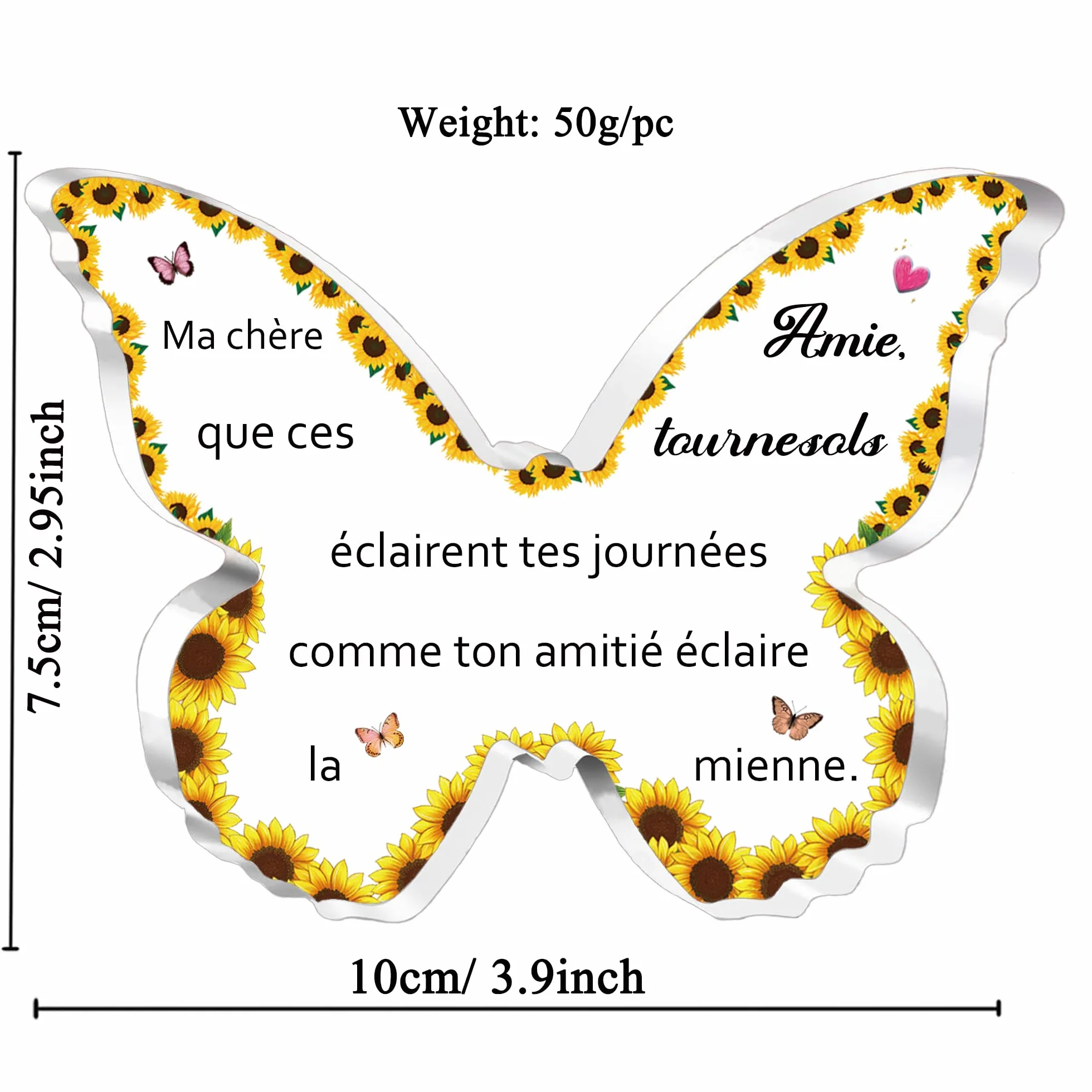 Marque-pages Papillon Ensemble 2PC Cadeaux Amitié pour Meilleure Amie
