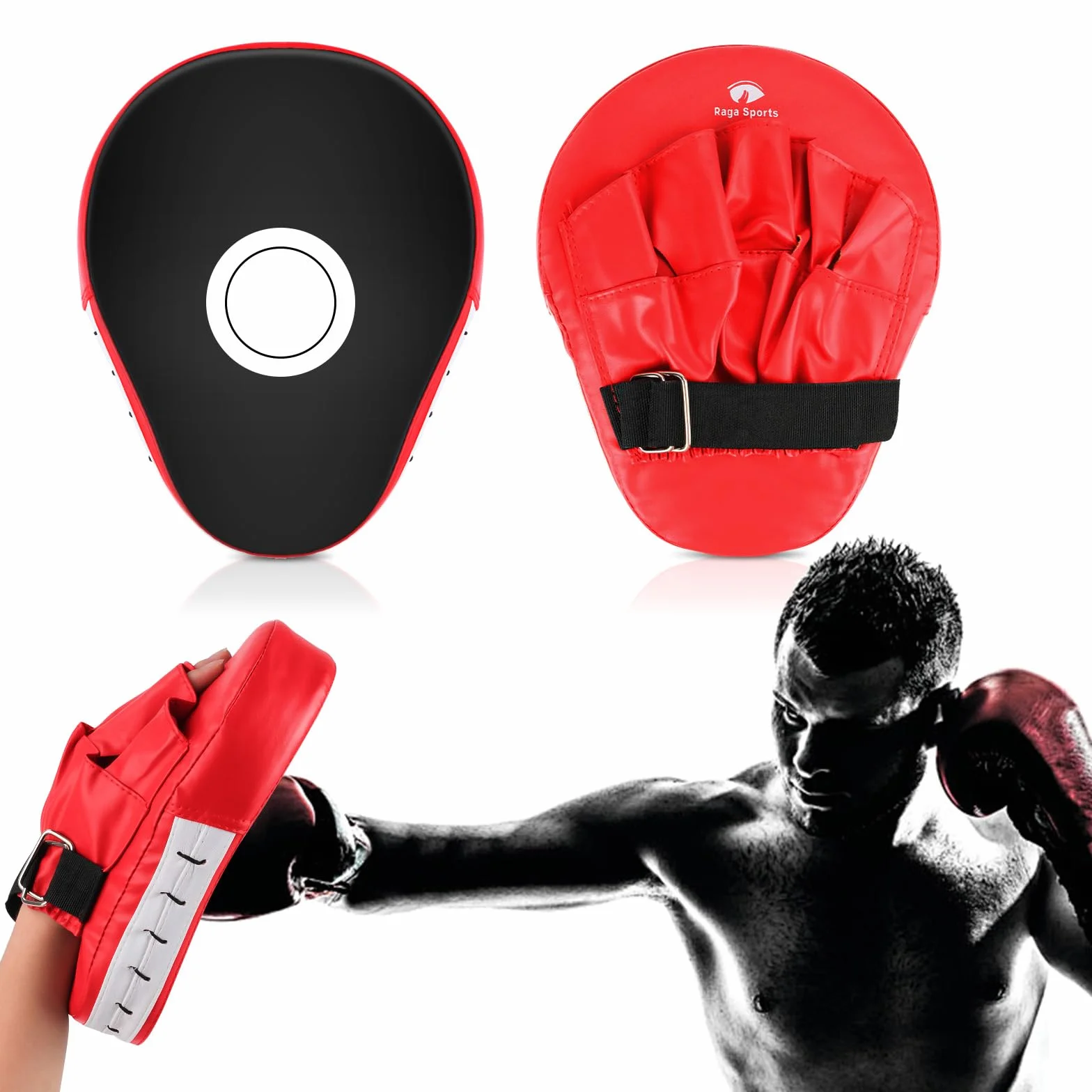 Pattes d'ours Taekwondo, Patte d'ours Boxe Paos Boxe Sports de Combat Bouclier Courbe Pads pour Kickboxing, Muay Thai, Karaté, Taekwondo, Martial Art