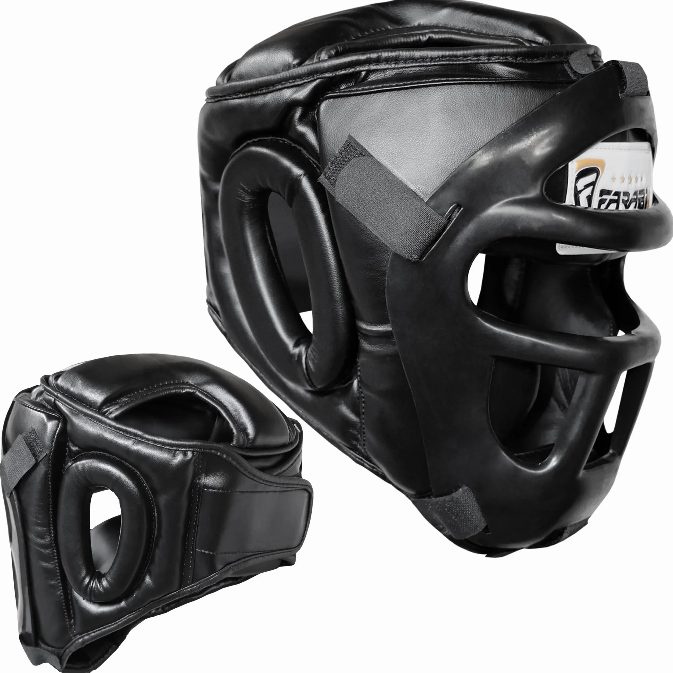 Casque Boxe 2-en-1 Réglable Grille Faciale Amovible MMA Muay Thai Kickboxing Sparring
