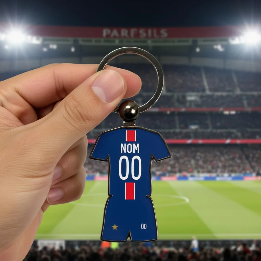 CS Porte-Clés Football Paris Personnalisable - Cadeau Supporter Foot 2024/2025