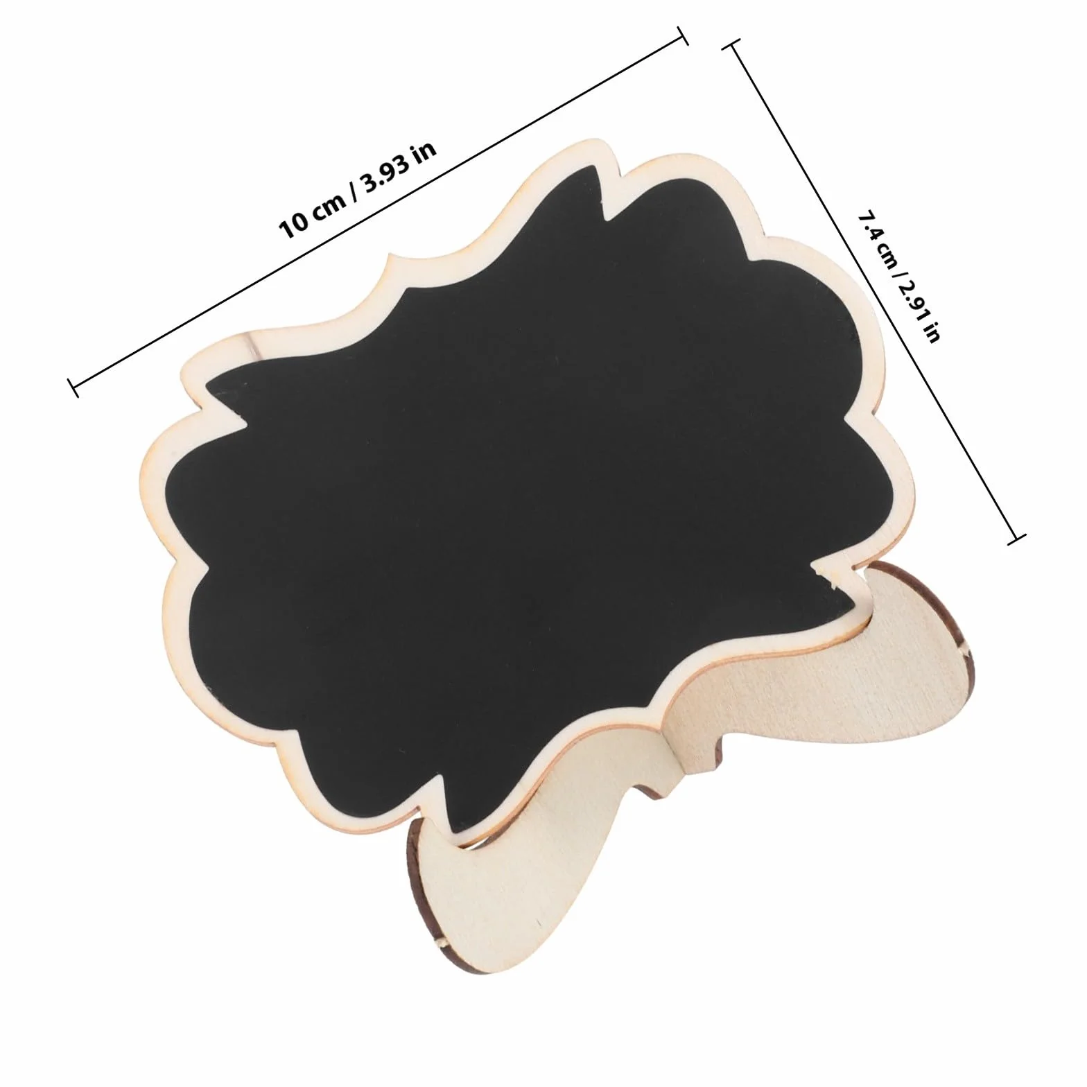 MAGICLULU Lot de 10 Mini Tableaux Ardoise en Bois Foncé pour Décoration de Fête