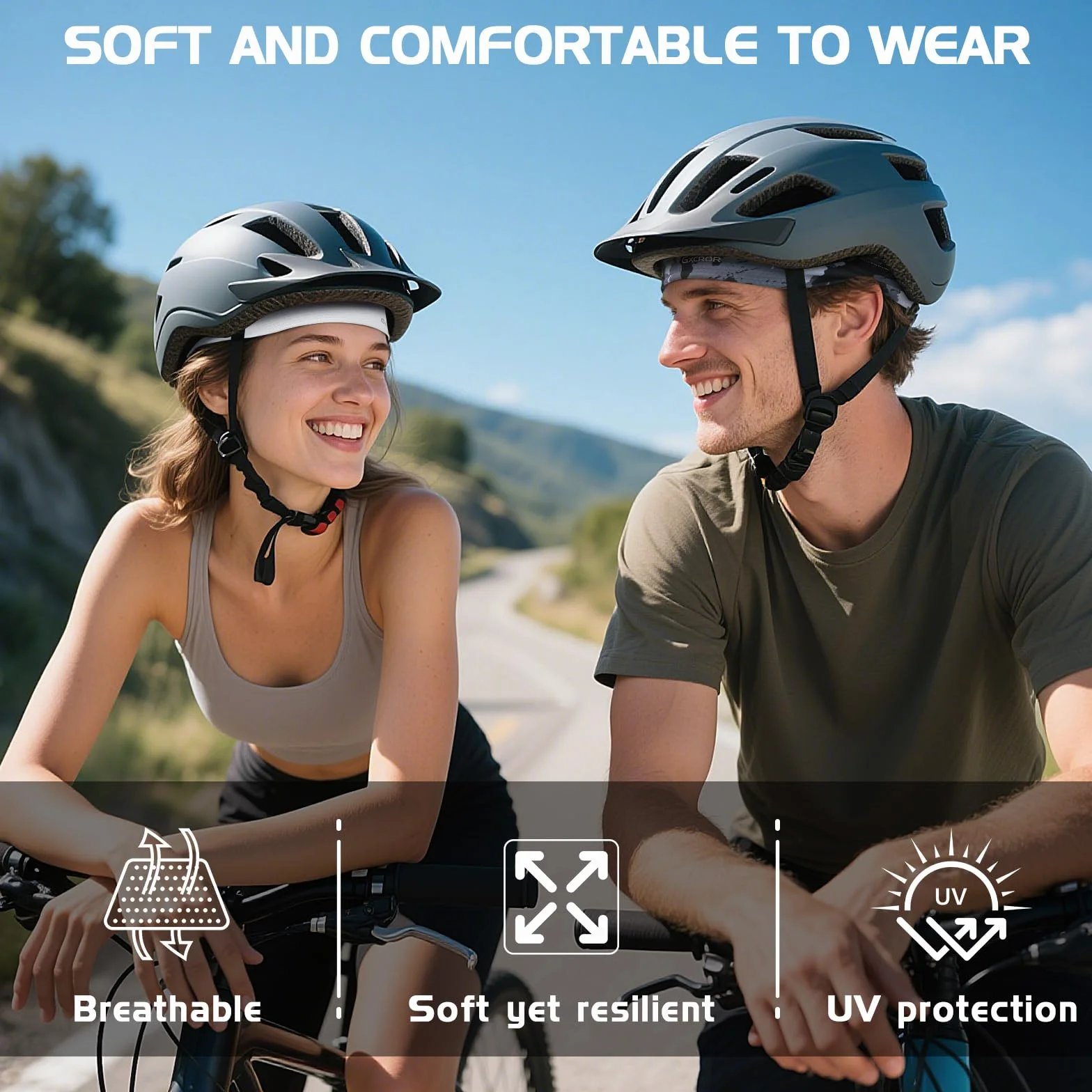 GXCROR Casquette rafraîchissante pour homme et femme - Doublure en maille respirante - Été - Cyclisme - Moto