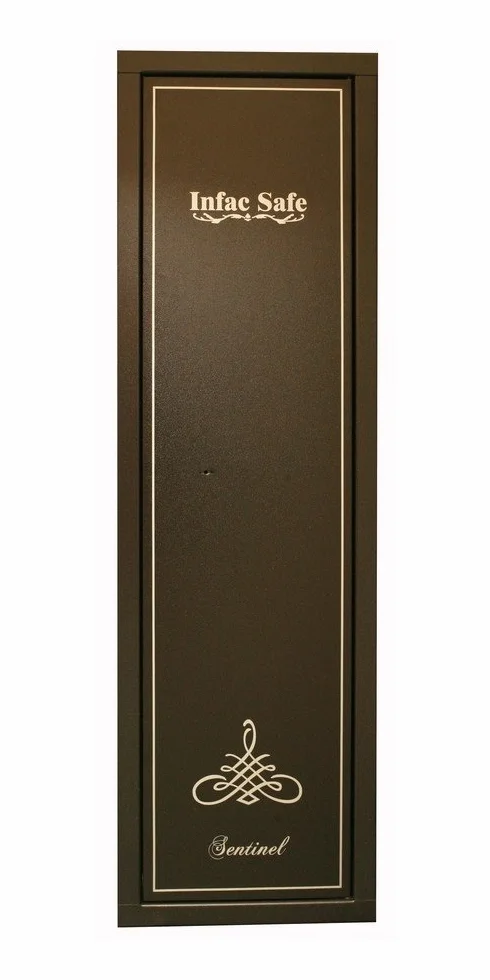 Safe SD10 Armoire forte pour Armes en Acier | 8 Armes avec lunette + 2 dans la porte | Coffre intérieur | Serrure à clé