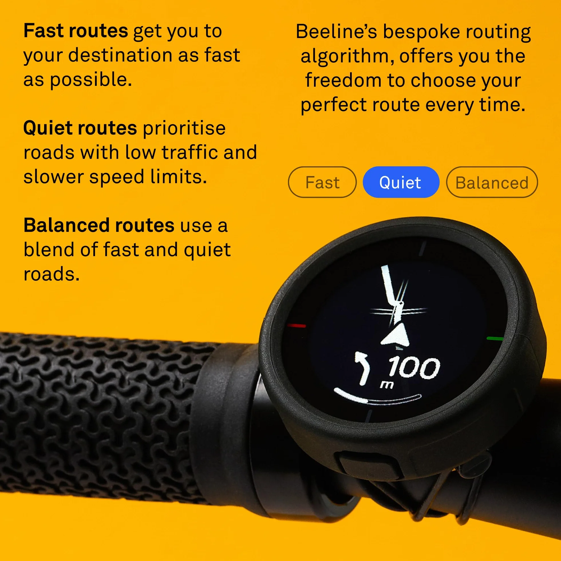 BEELINE Velo 2 Ordinateur GPS Vélo - Carte de Navigation Monde sans Fil I Protection Intempérie I Autonomie +11H I Chargement USB I Navigation Satellite Cyclisme Sangle de Fixation I Compatible Gant