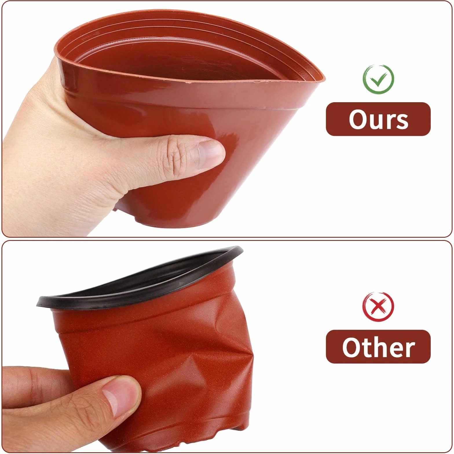 Pots pour Semis 6cm 40 Pièces Réutilisables en Plastique pour Pépinière