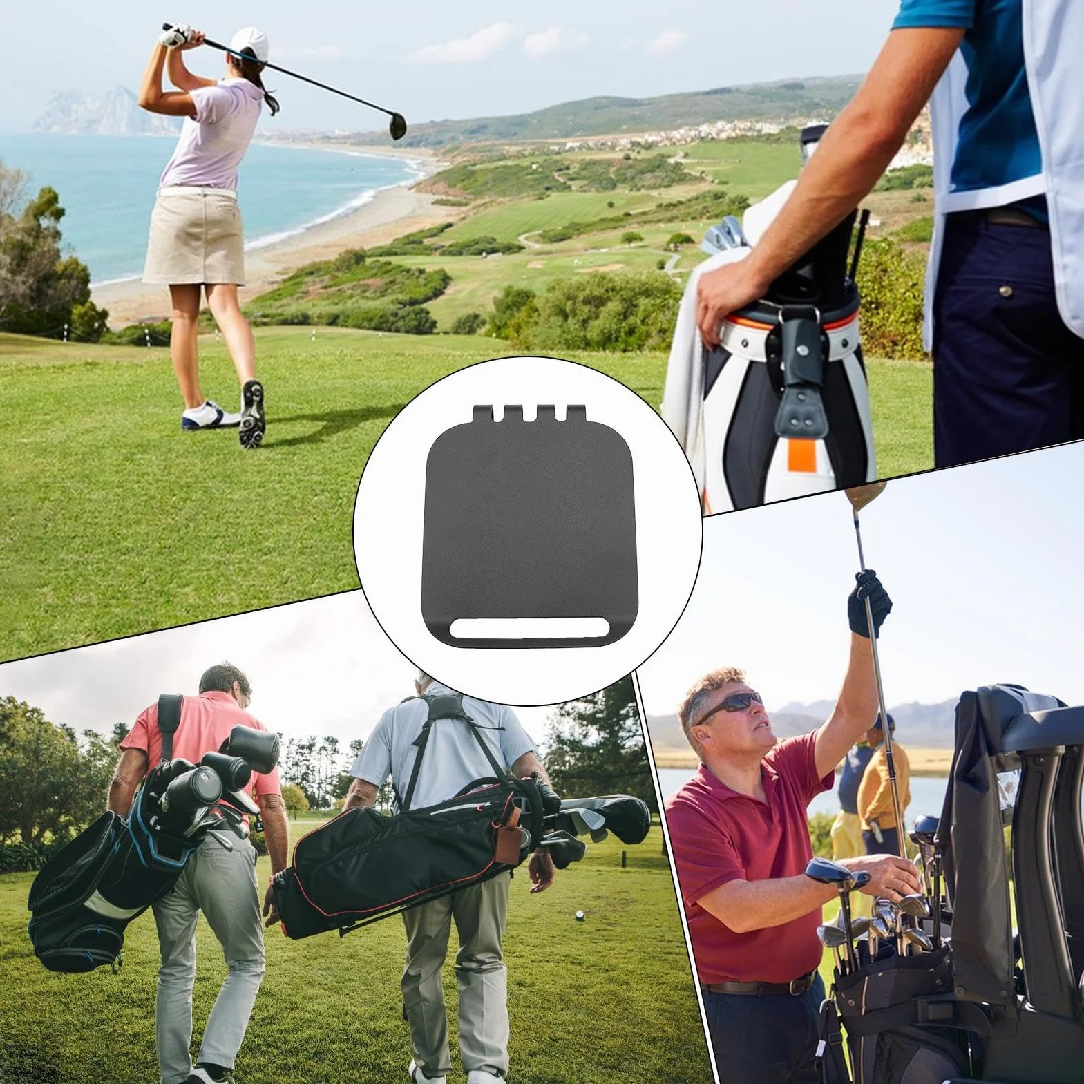 Tapis d'atterrissage magnétique pour sac de golf en métal