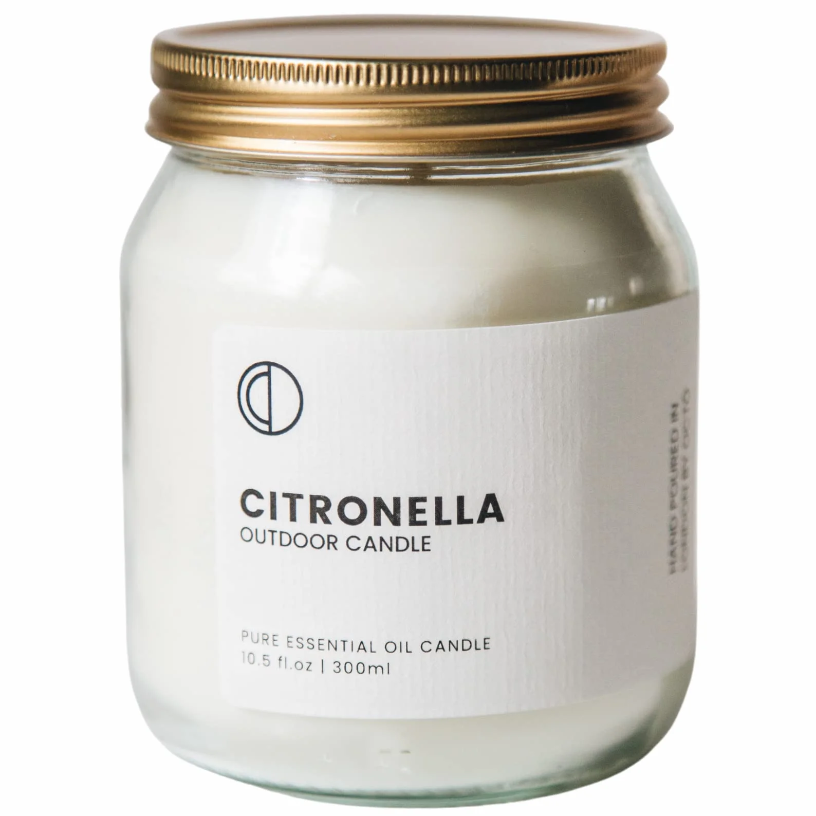 OCTO Bougie parfumée à la citronnelle 300 ml - 60 heures à la cire de soja et huiles essentielles