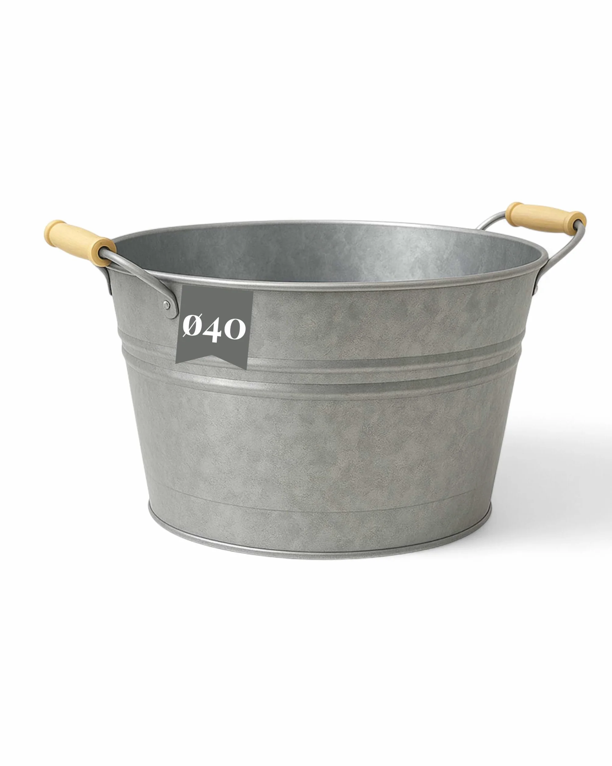 LIVLIG Baignoire en zinc 40 cm 30 l Argenté Jardin