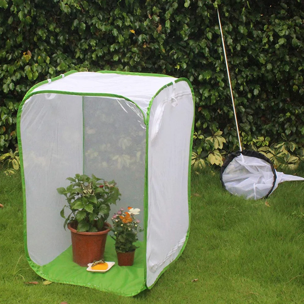 Papillon Habitat Cage de Reproduction d'Insectes Pliable en Filet Terrarium