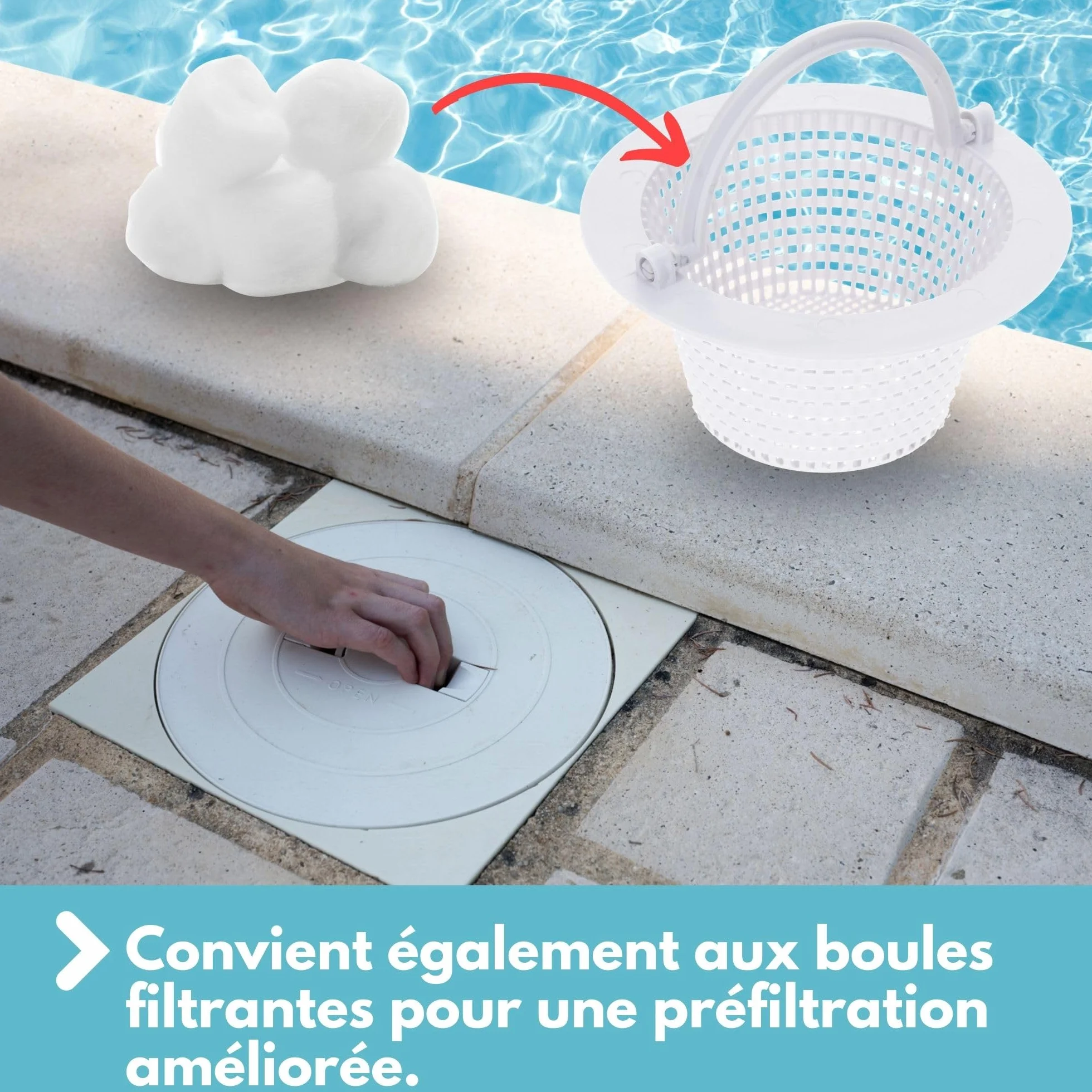 Amapool Panier de Skimmer 16 cm - Remplacement Piscine - préfiltre Bassin Tamis - résistant au Chlore