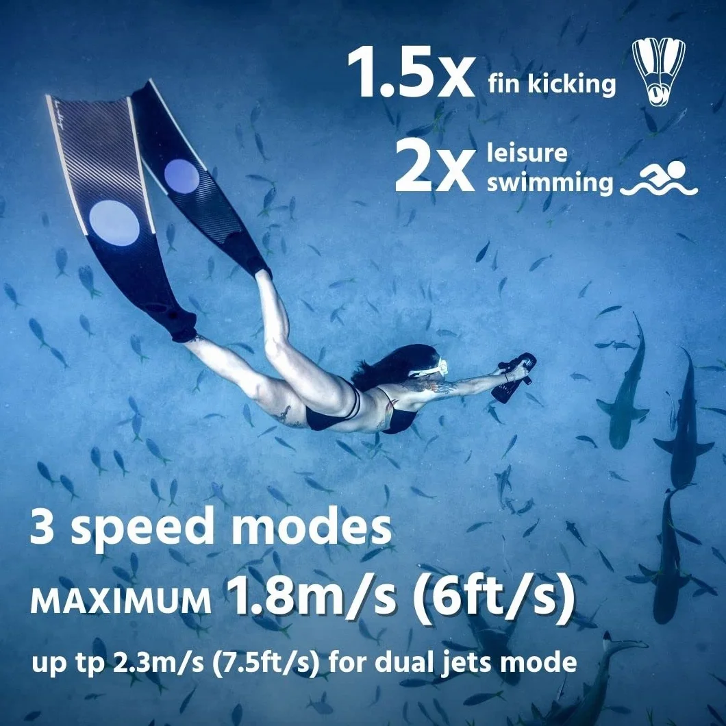 Trottinette sous-marine LEFEET S1 PRO | Trottinette modulaire haute performance avec support de caméra, vitesse max : 6,48 km/h, convient à la plongée et la plongée avec tuba