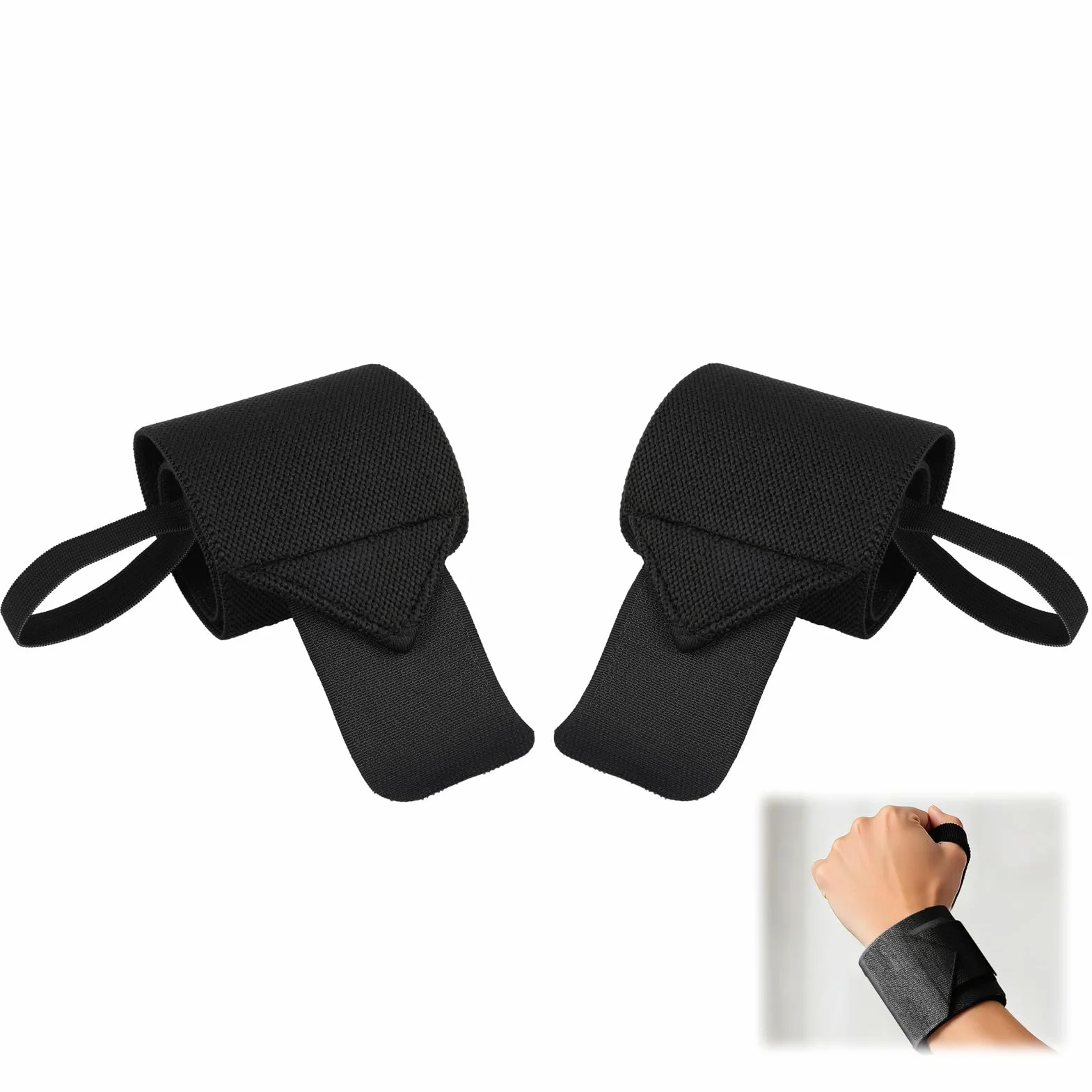 Bande Poignet Musculation 46,1cm,Noir,Soutien Poignet,Cuff Musculation Ajustable,Maintien Poignet pour Homme et Femme Stabilité Lors de l'entraînement à la Salle de Sport et à la Maison Gym