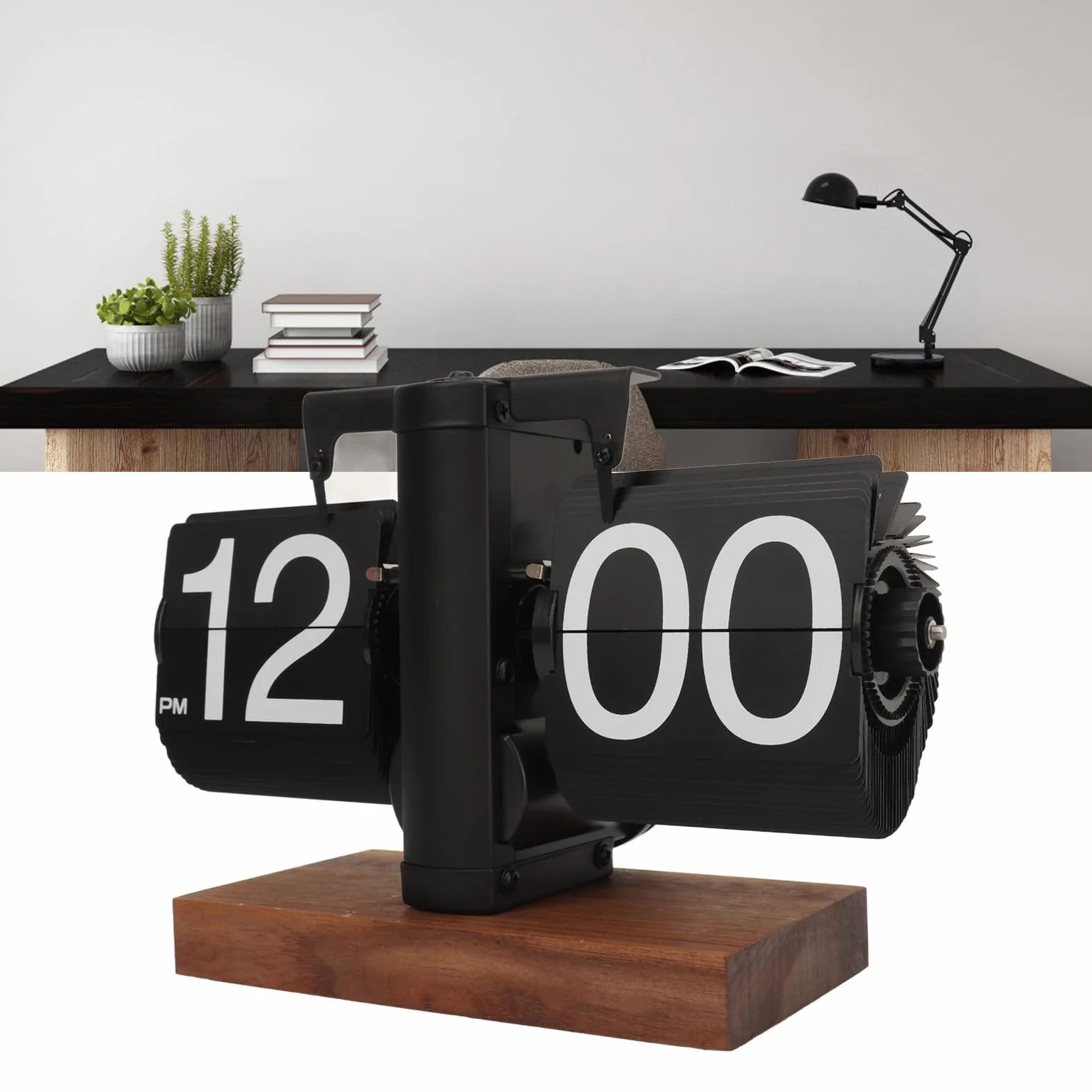 Horloge à Bascule Rétro Vintage Numérique Rabattable Mécanique à Piles