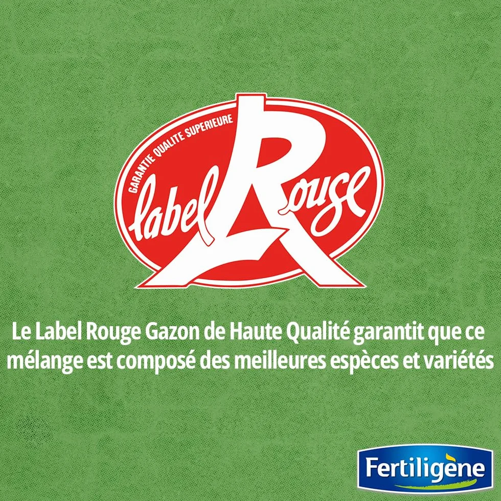 FERTILIGÈNE Gazon Super Résistant Label Rouge 1kg (40m²) – Haute Résistance Piétinement & Sécheresse