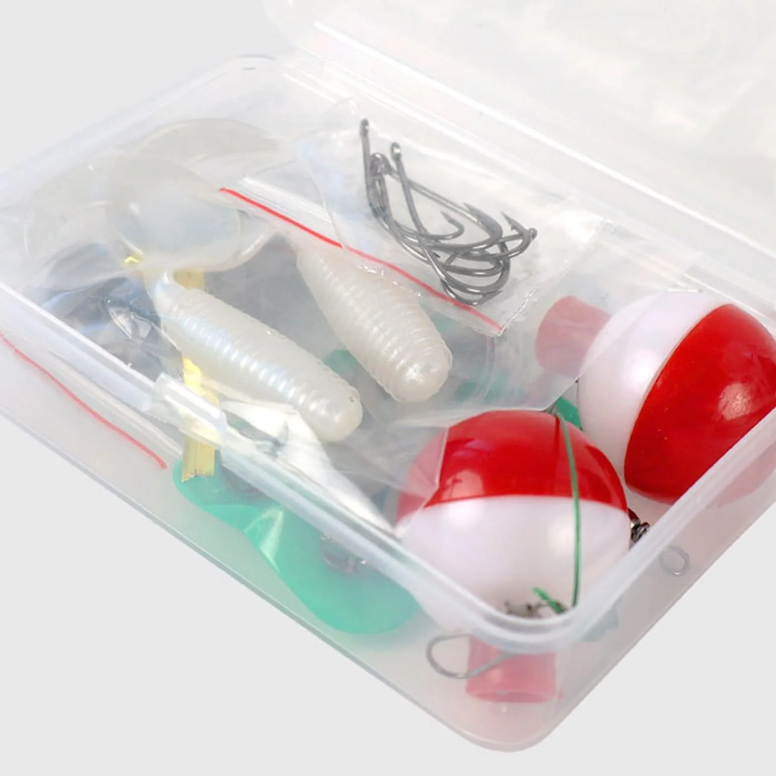 Kit de pêche de survie 24 truites portable avec étui