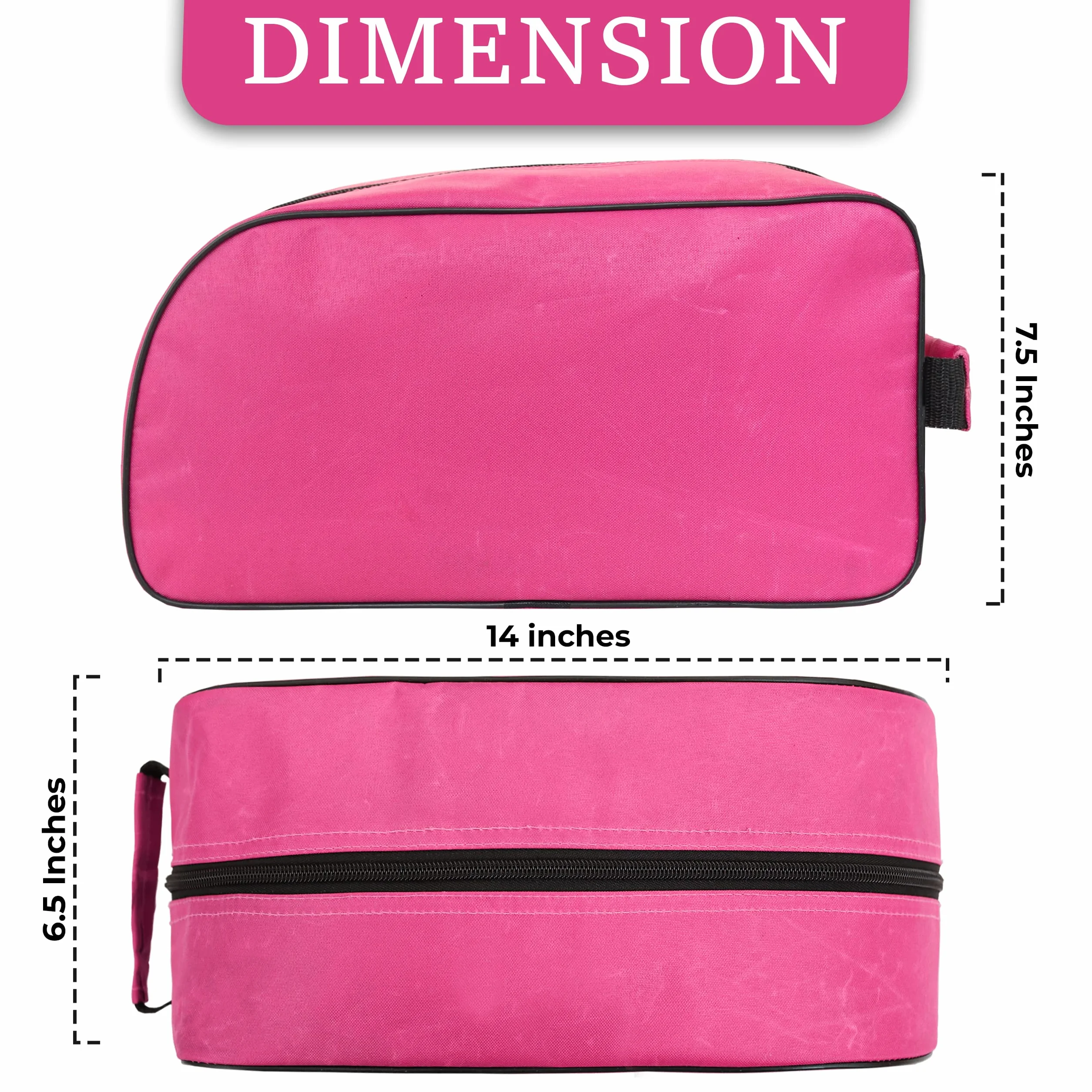 Sac à chaussures de sport résistant à l'eau, rose, avec poche intérieure