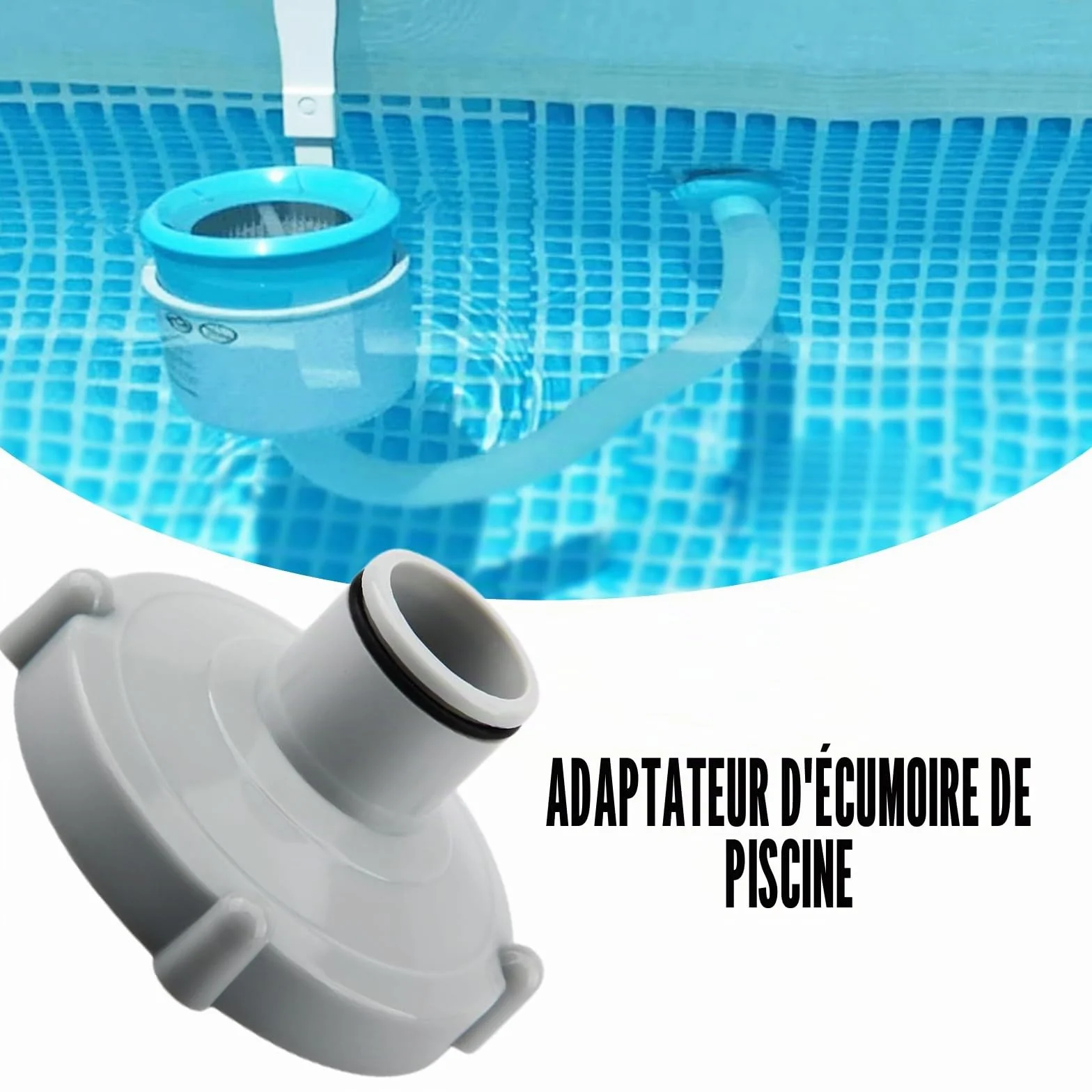 Lot de 2 adaptateurs pour tuyau d'aspiration de piscine 80 mm à 32 mm
