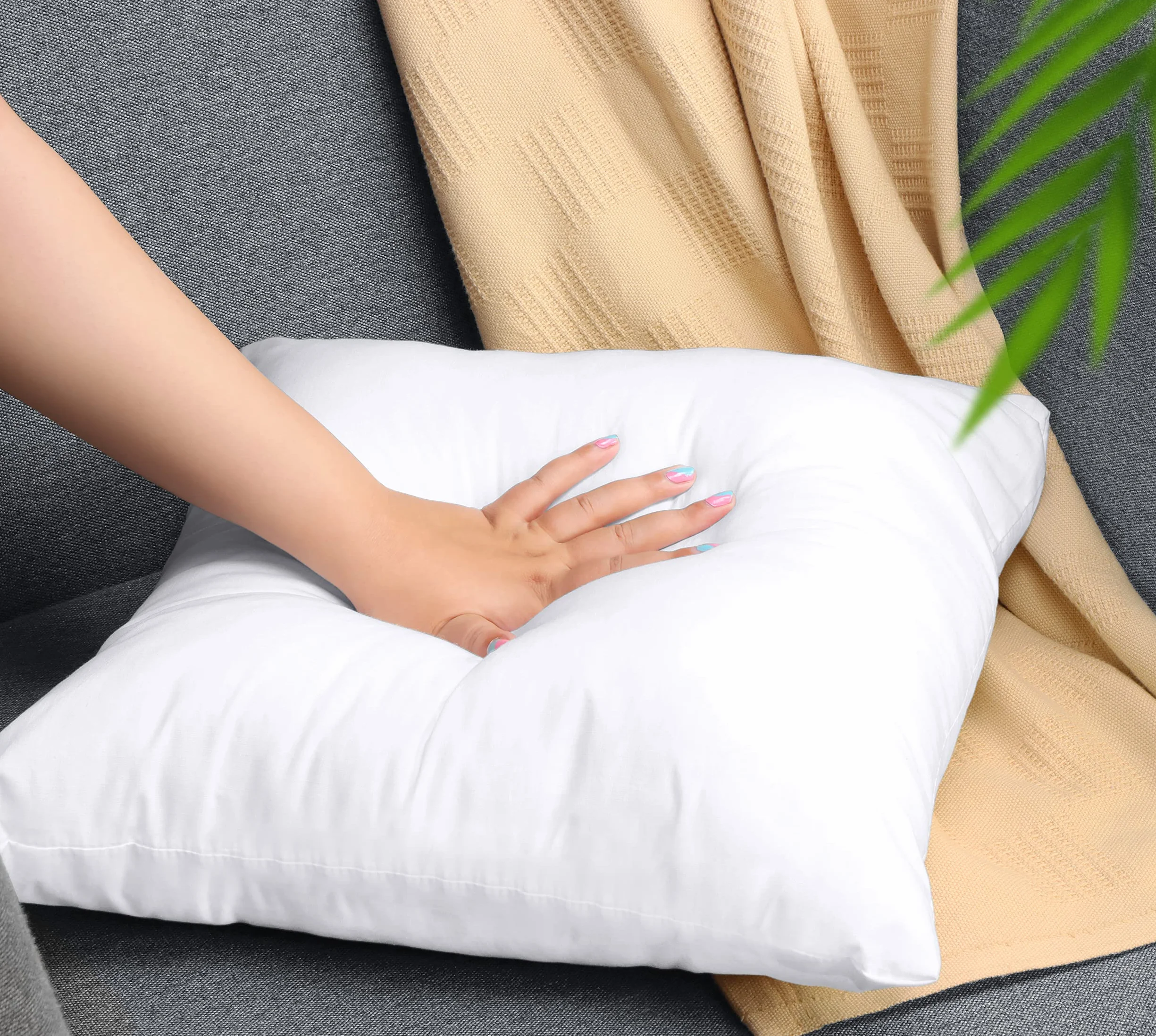 Utopia Bedding Coussins de Garnissage 45 x 45 cm Lot de 4 Blanc