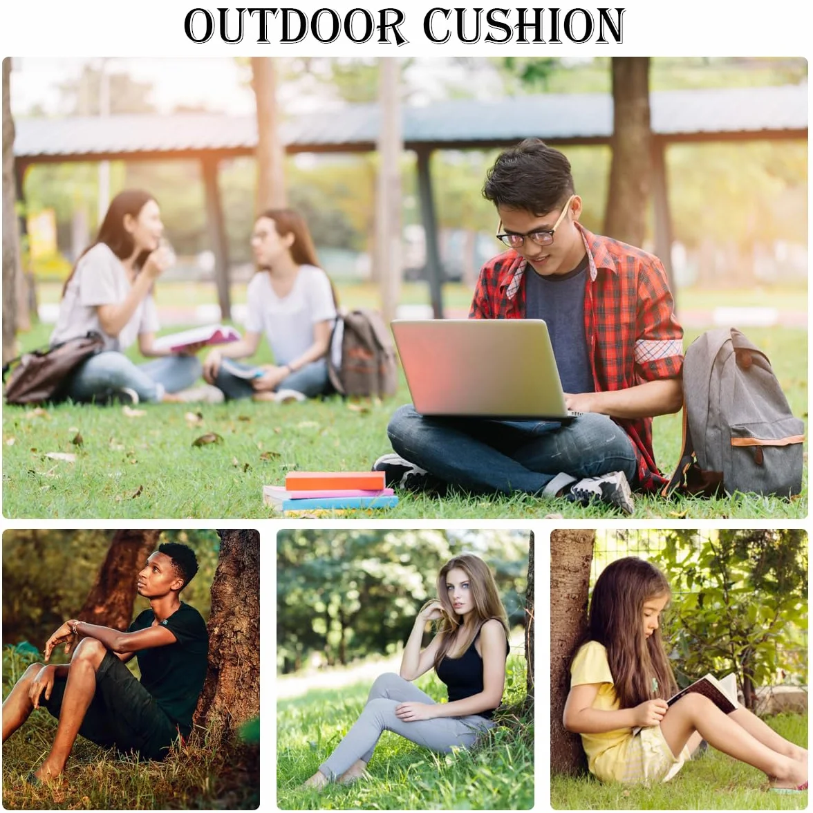 Coussins de siège d'extérieur Pliables, 4 pièces, Coussin de siège d'extérieur pour Enfants et Adultes, imperméable, Thermique, Tapis de siège Portable pour extérieure, Stade, Pique-Nique