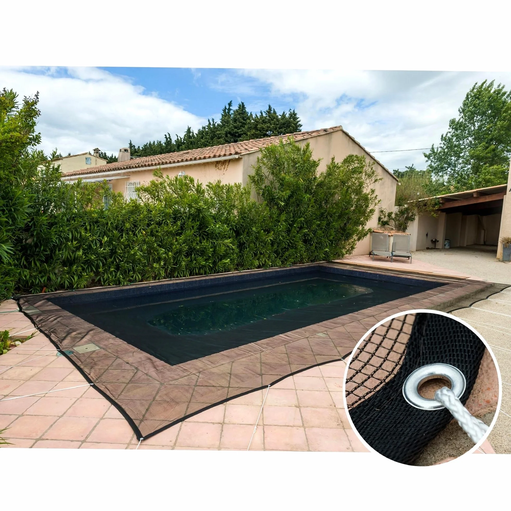 WERKA PRO Filet de Protection Piscine 100g/m2 5 x 10 m