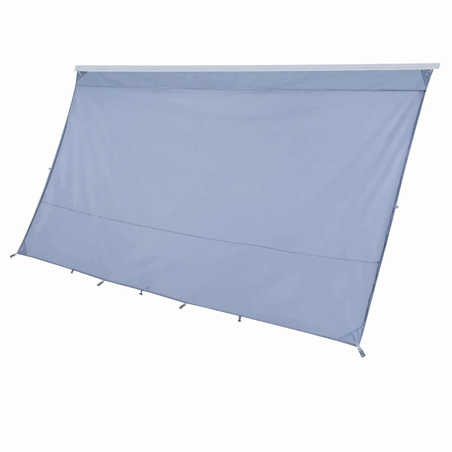 VEVOR Paroi Avant pour Store de Camping-Car 2x3,7 m, Façade de Store Compatible avec Auvent 4 m, Pare-Soleil Caravane Voyage, avec Couverture Zippée en PU UV50+, Maille Polyester Double Couture