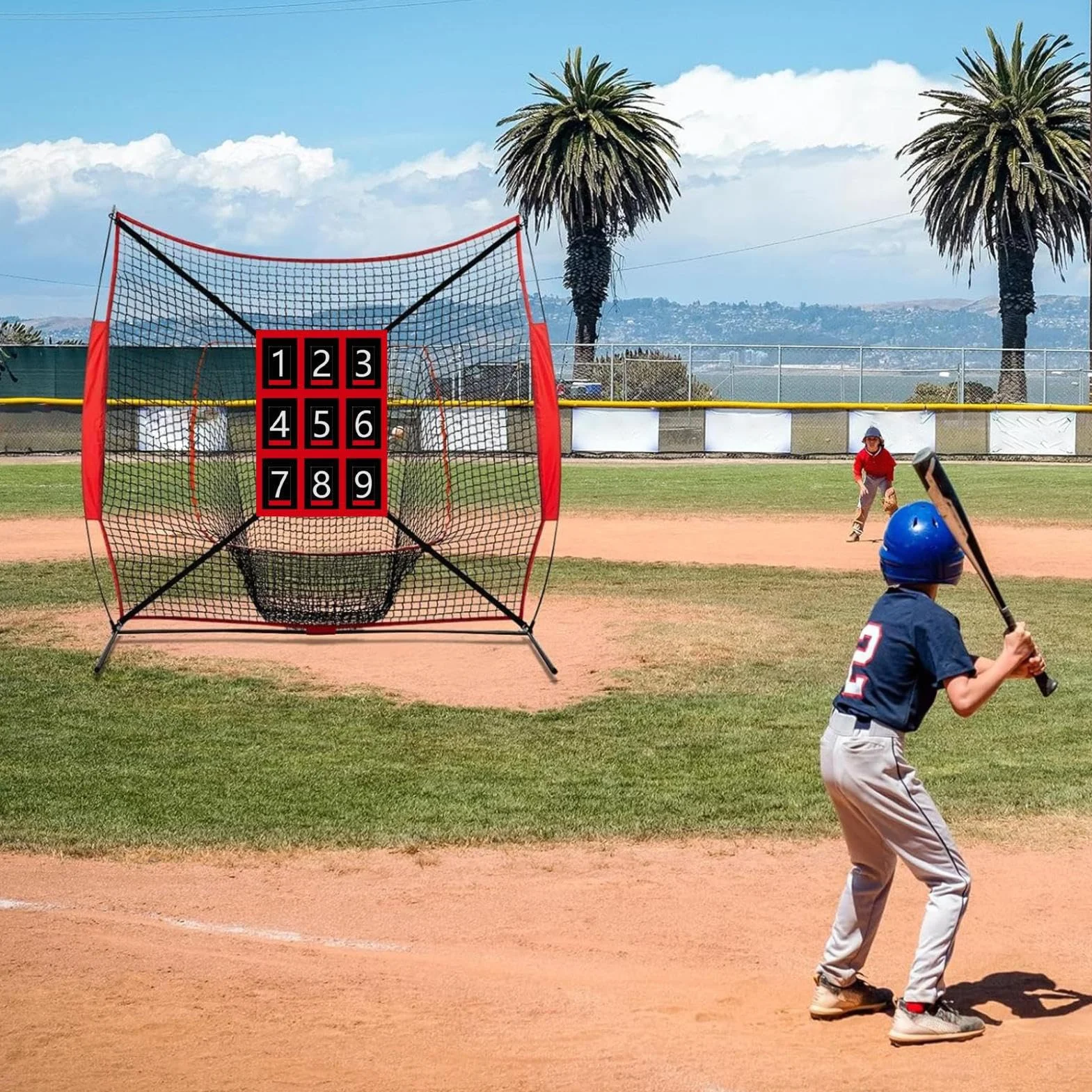 Pitching Net Strike Zone - Target d'entraînement de baseball, aide à la mise en œuvre du softball, cadre de mise au bâton | Le système de précision réglable aiguise les compétences de précision pendan