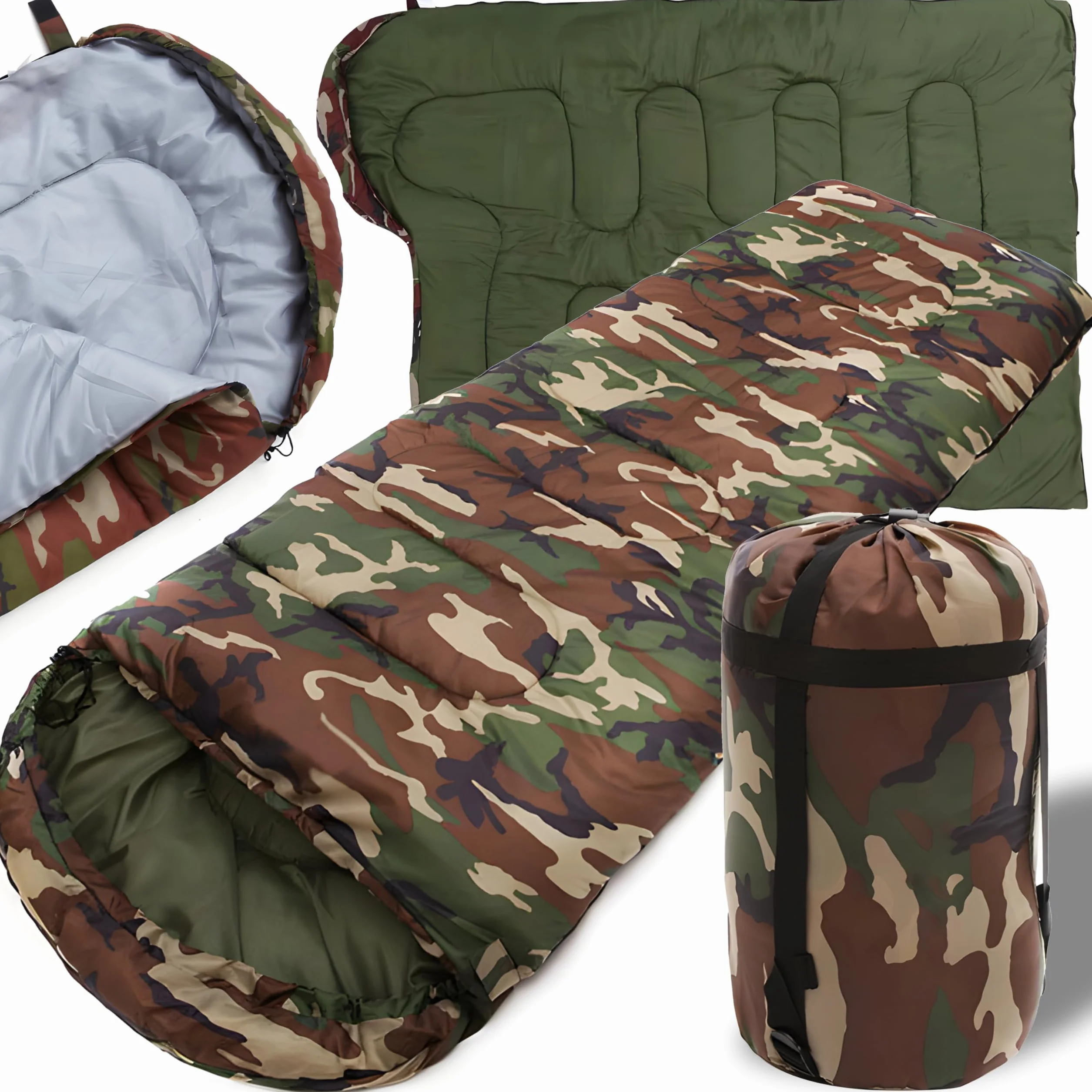 Retoo Sac de couchage 3-4 saisons 210 cm pour adultes et enfants - Ultra léger étanche voyage