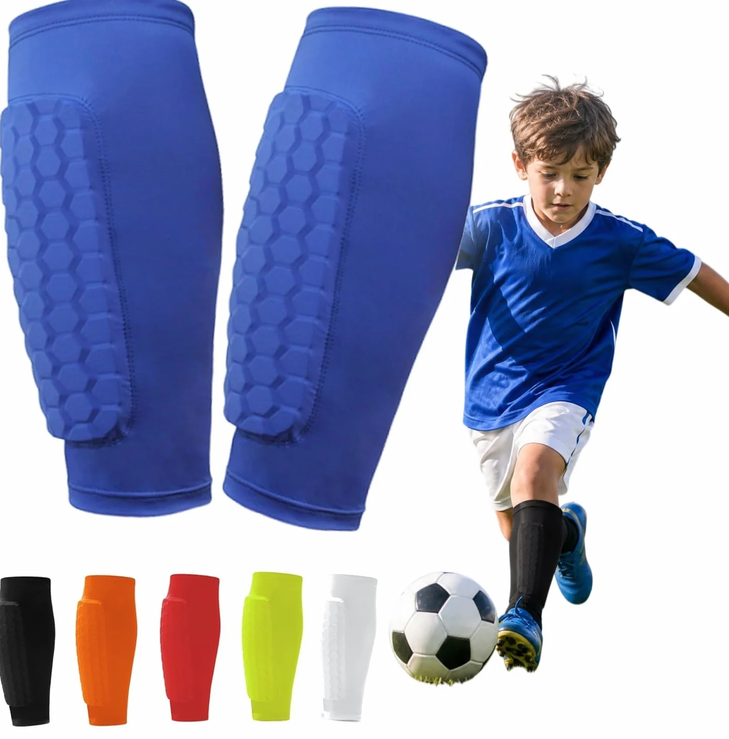 Protege Tibia Foot, Antichoc Shin Defender Guards, Chaussette Protege Tibias, protège-Tibias Respirants et antidérapants, Protège Tibias Anti Chocs Professionnels pour