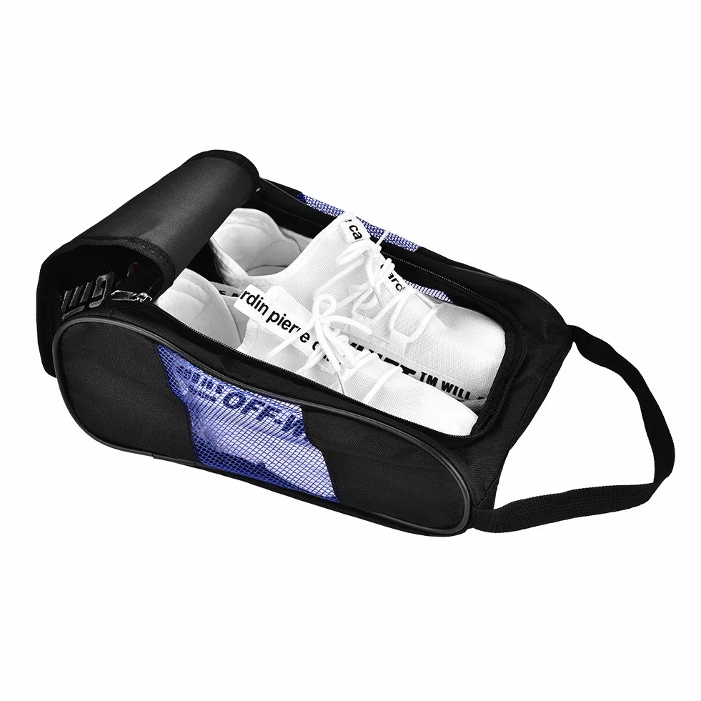 VBESTLIFE Sac à Chaussures de Sport Respirant à Glissière, Rangement pour Chaussures, 2 Couleurs (Noir et Bleu)