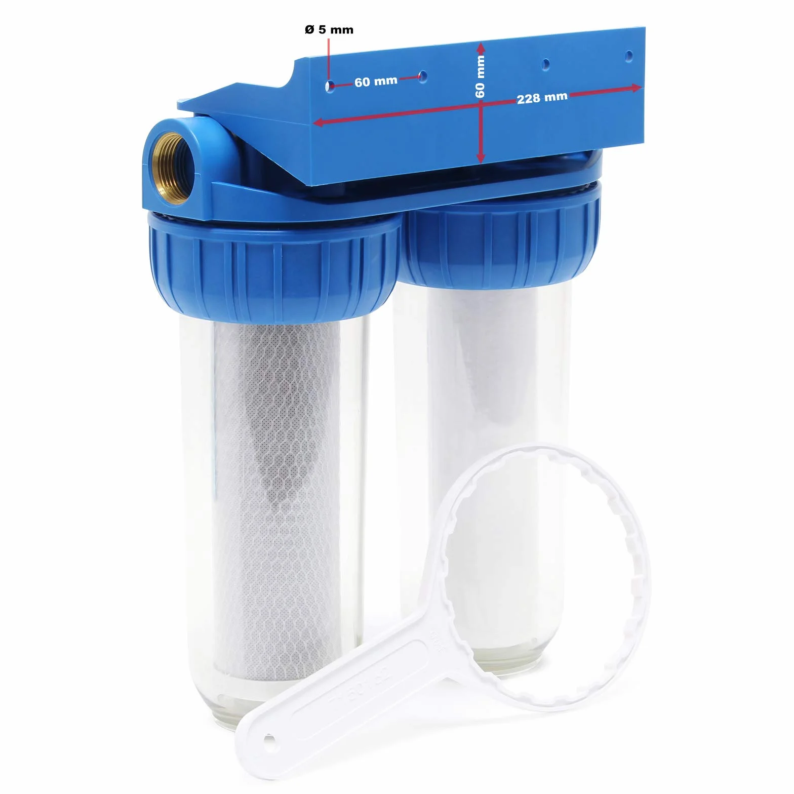 Naturewater NW-BR10B3 Double filtre Eau potable 2 Étapes 360 L/h 3/4" 26,16 mm Filtration Purification